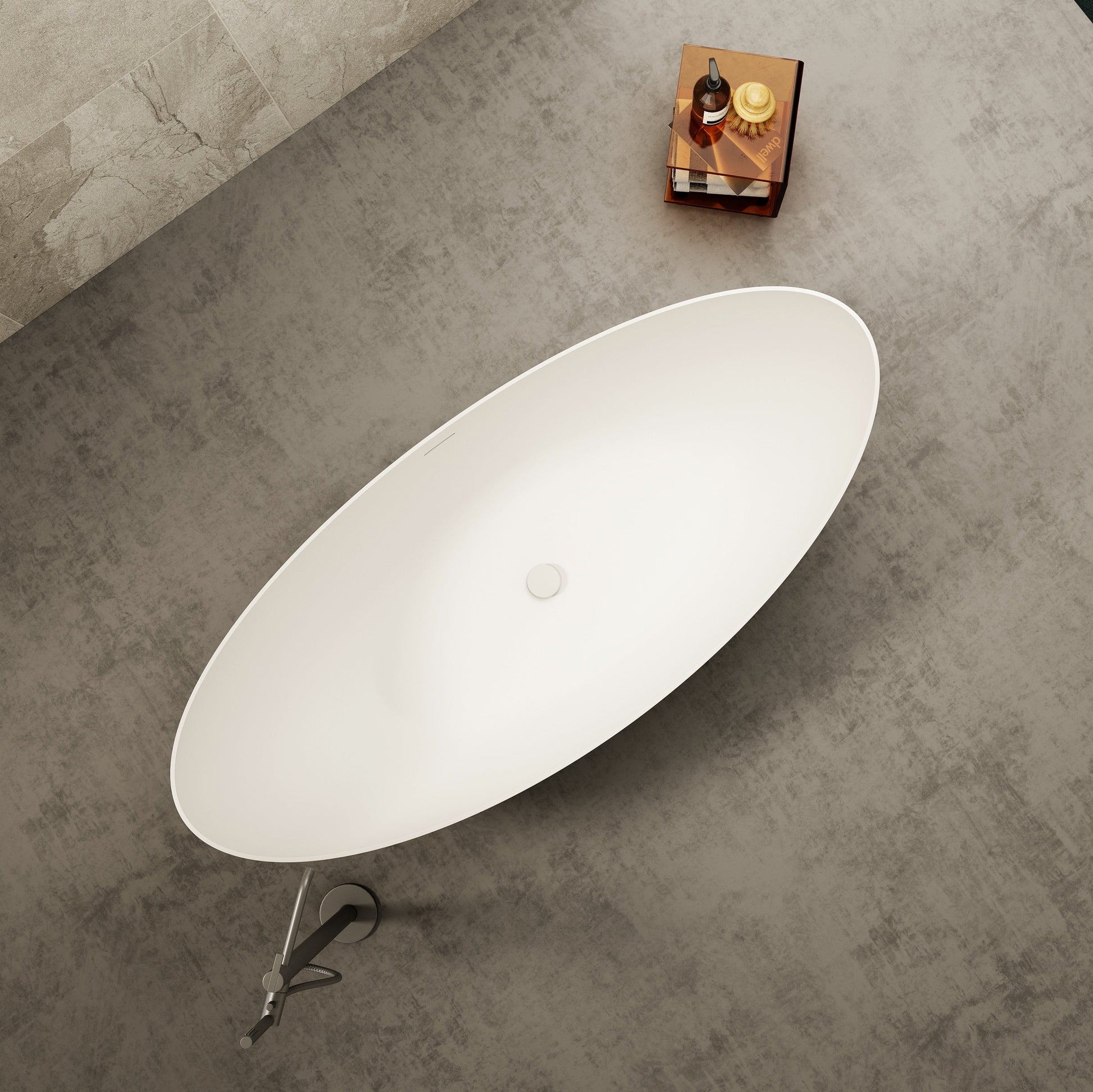 71 inch MonBlari Arcrylic Freestanding Bathtub TW7618MW-TopView