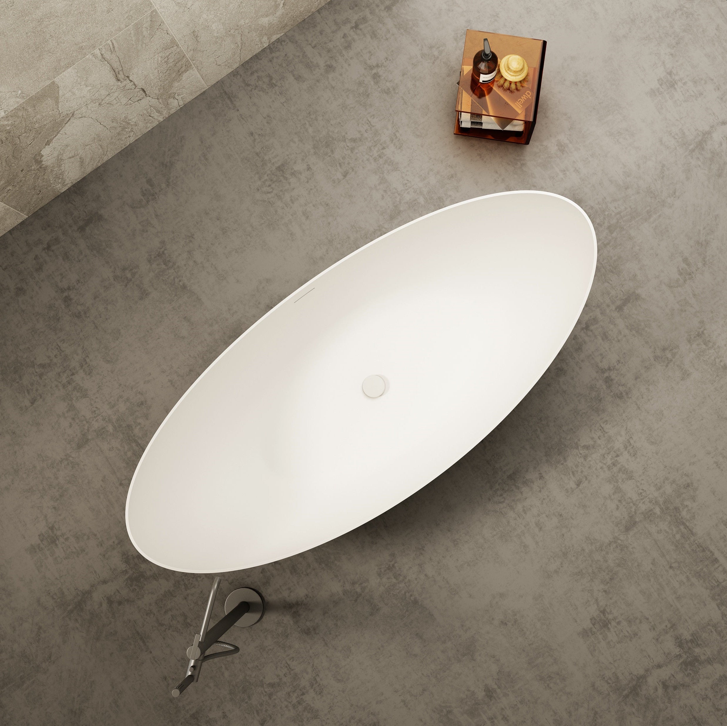 MonBlari Acrylic Freestanding Bathtub TW-7618-GW-TopView