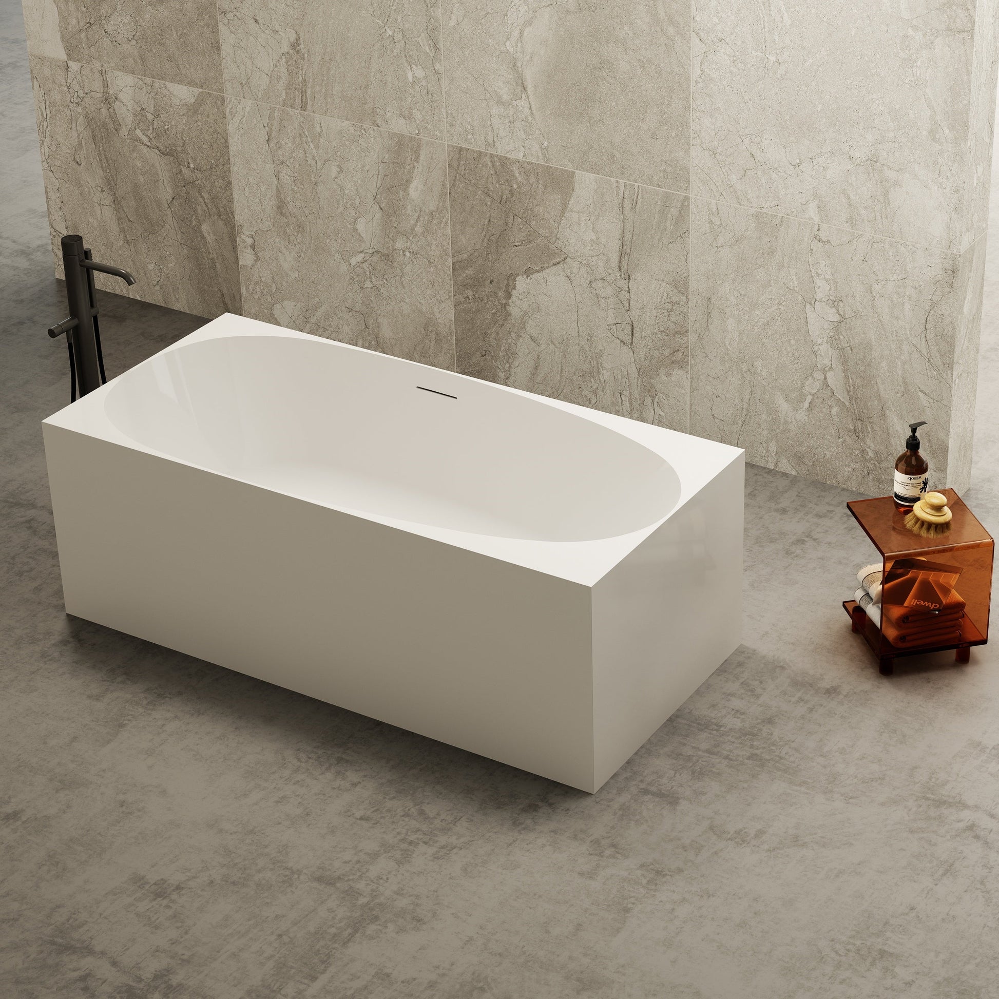 MonBlari Acrylic Freestanding Bathtub TW-7621-GW-SideTop