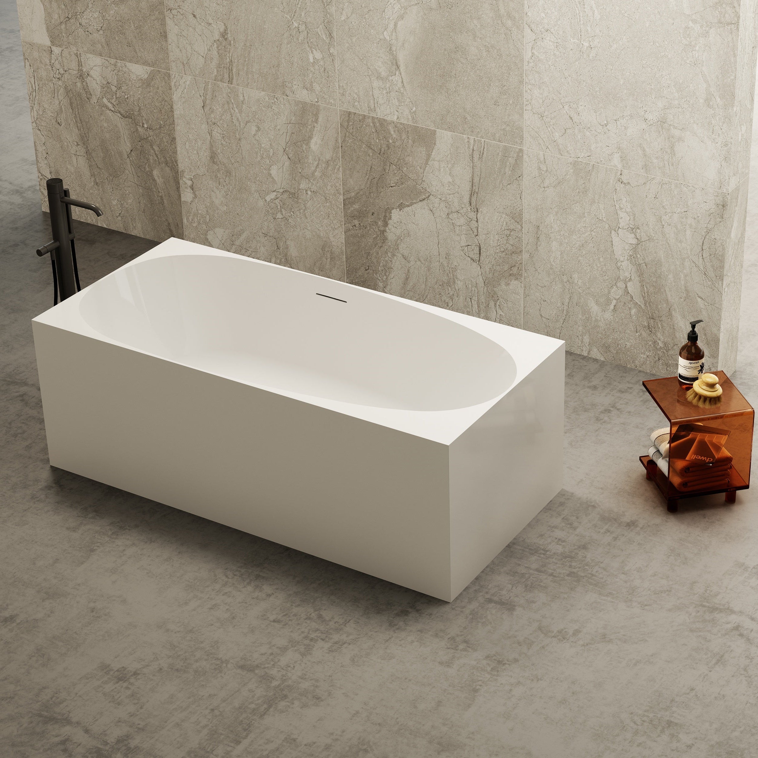 MonBlari Acrylic Freestanding Bathtub TW-7621-GW-SideTop