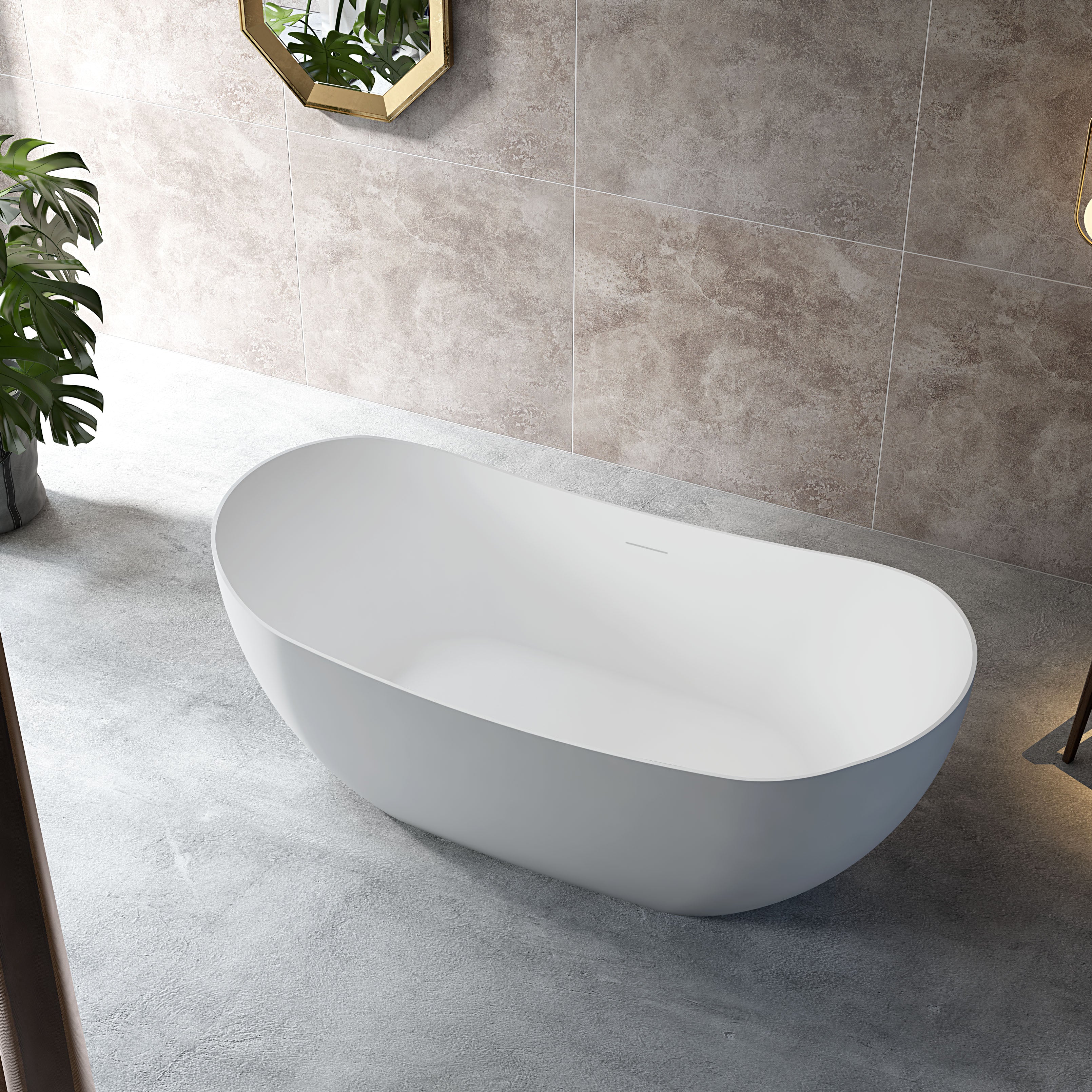 MonBlari Acrylic Freestanding Bathtub TW-7628-GW-SideTop
