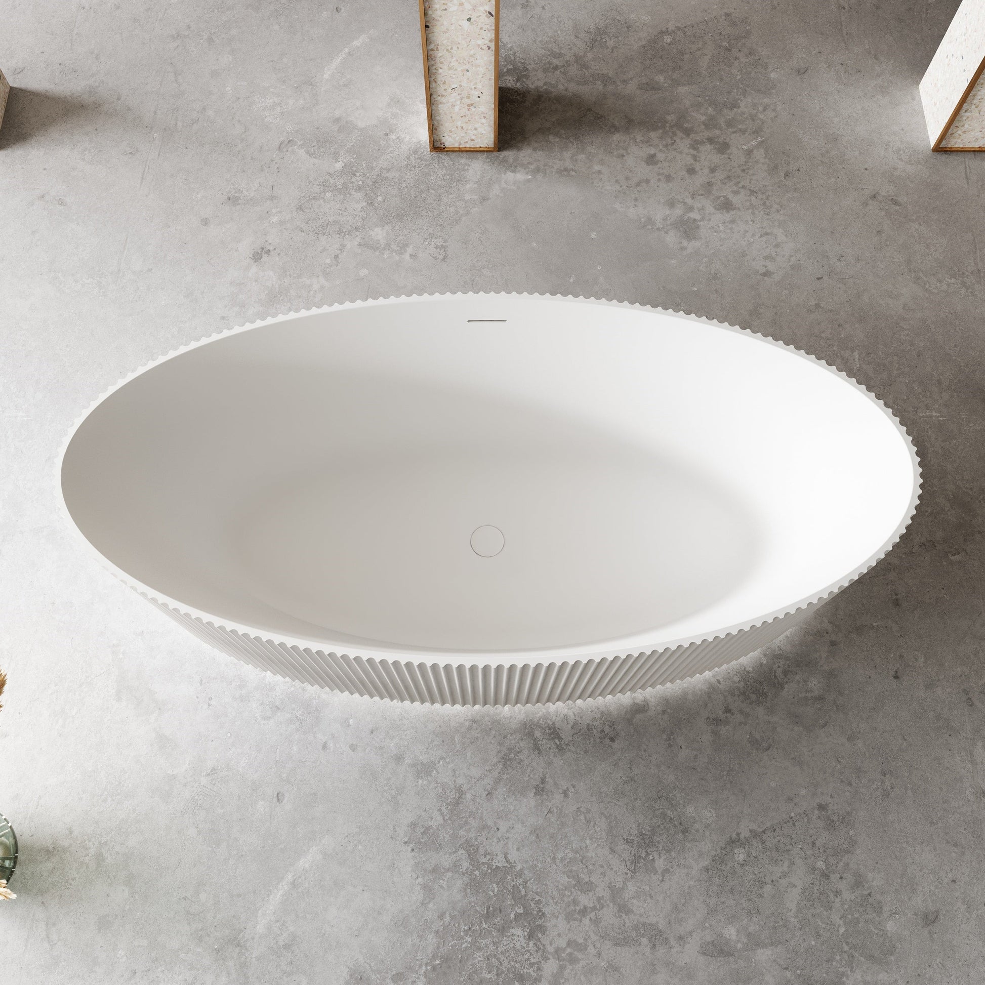 59-71 Inch MonBlari Acrylic Freestanding Bathtub-TopView