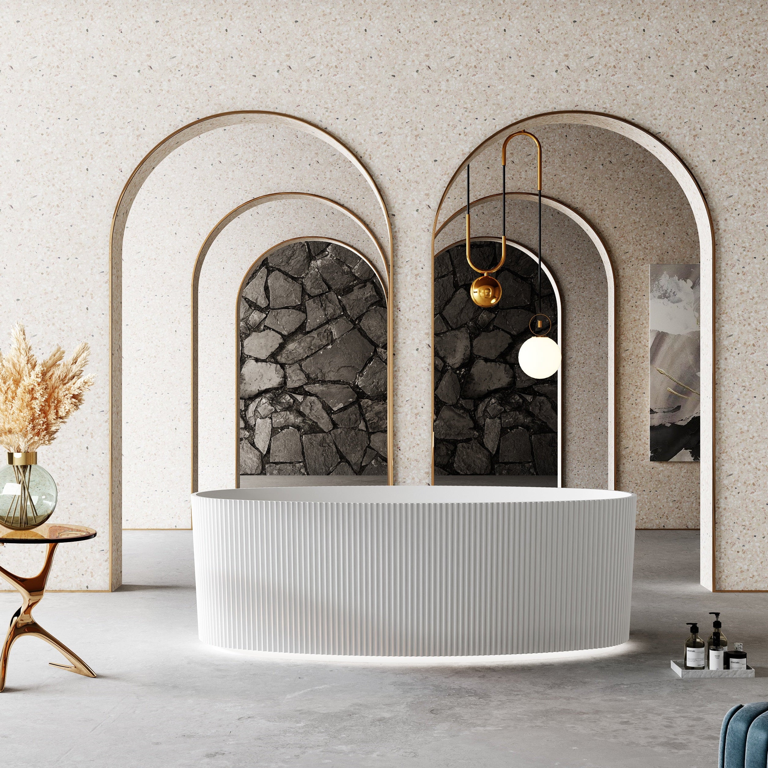 67 Inch MonBlari Acrylic Freestanding Bathtub-FrontView