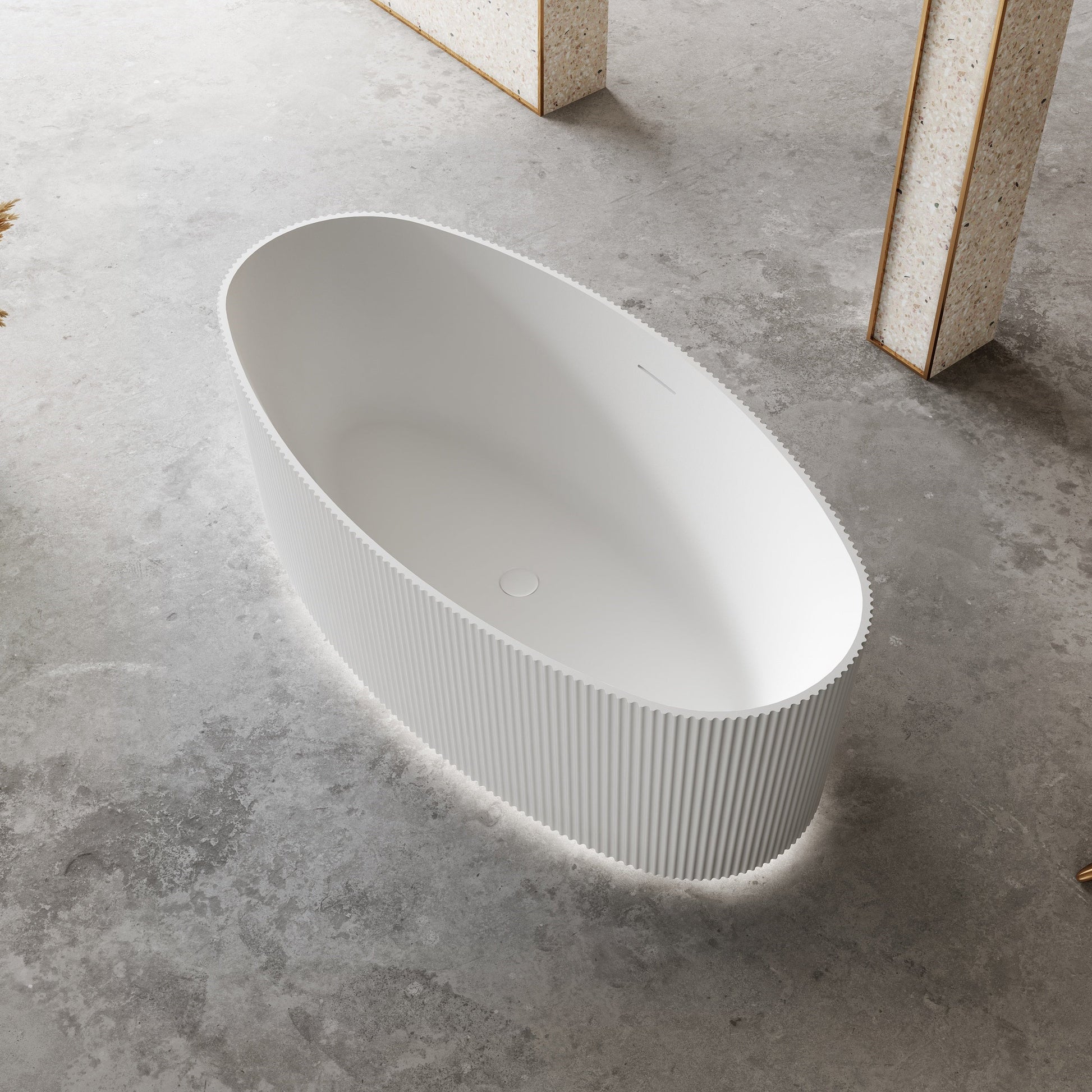 67 Inch MonBlari Acrylic Freestanding Bathtub-SideView