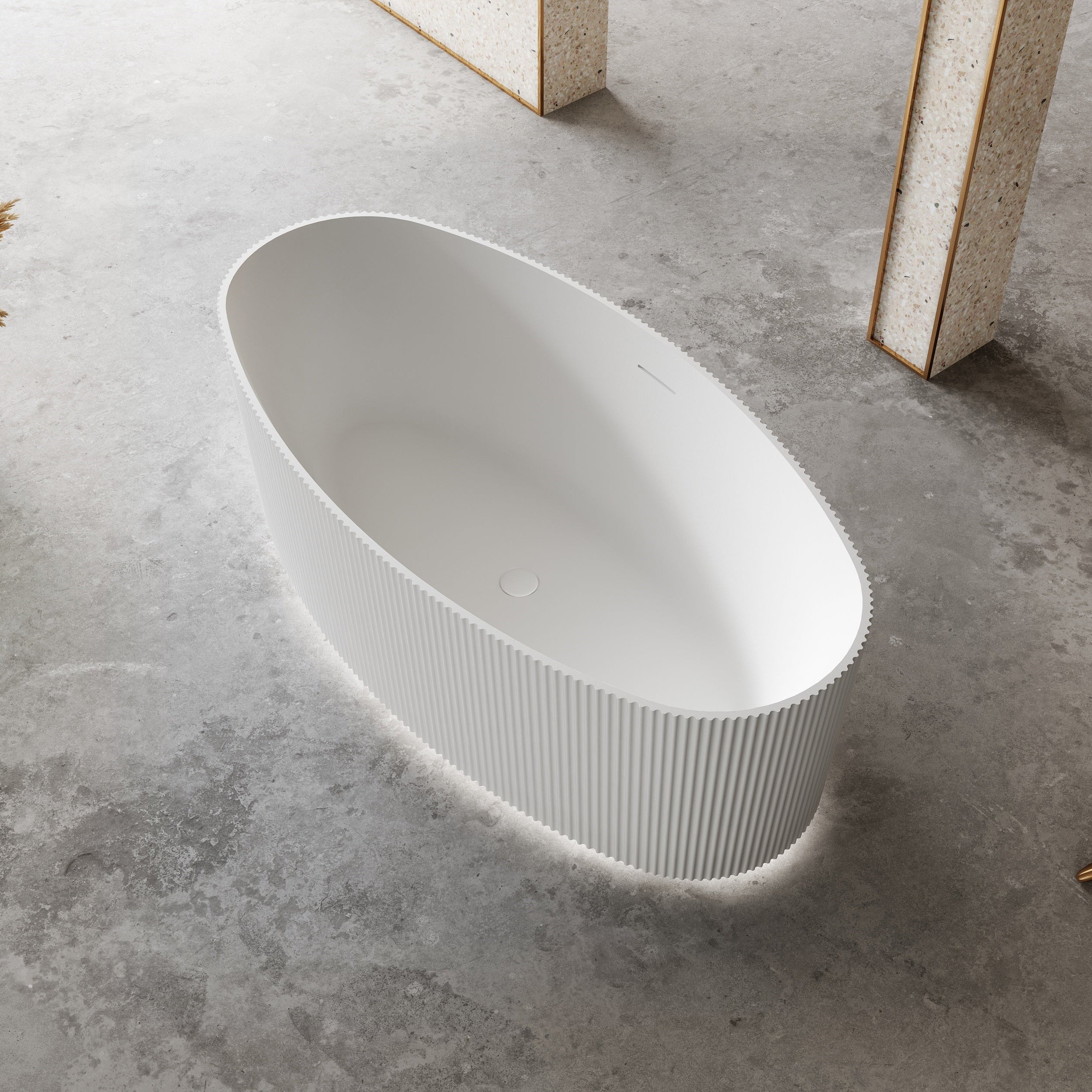 67 Inch MonBlari Acrylic Freestanding Bathtub-SideView