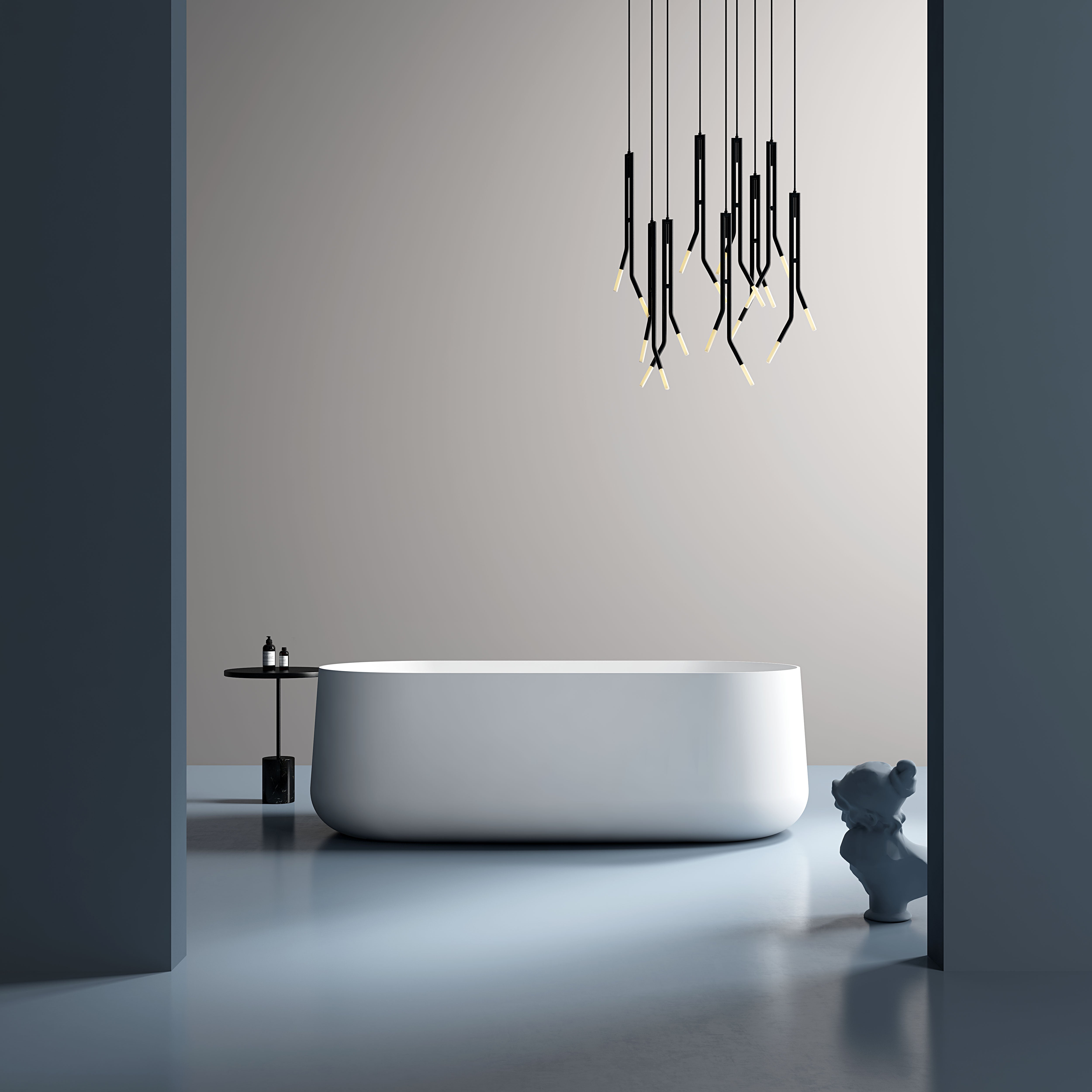 MonBlari Acrylic Freestanding Bathtub TW-7691-GW-FrontView