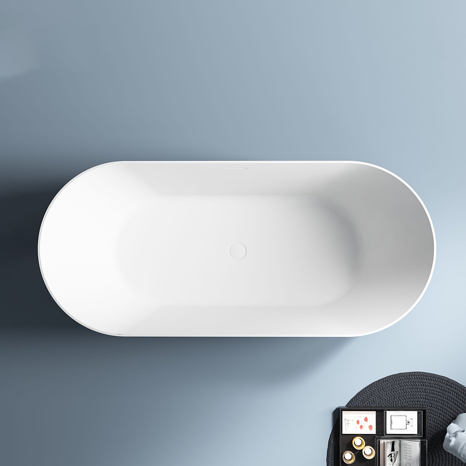 MonBlari Acrylic Freestanding Bathtub TW-7691-GW-TopView