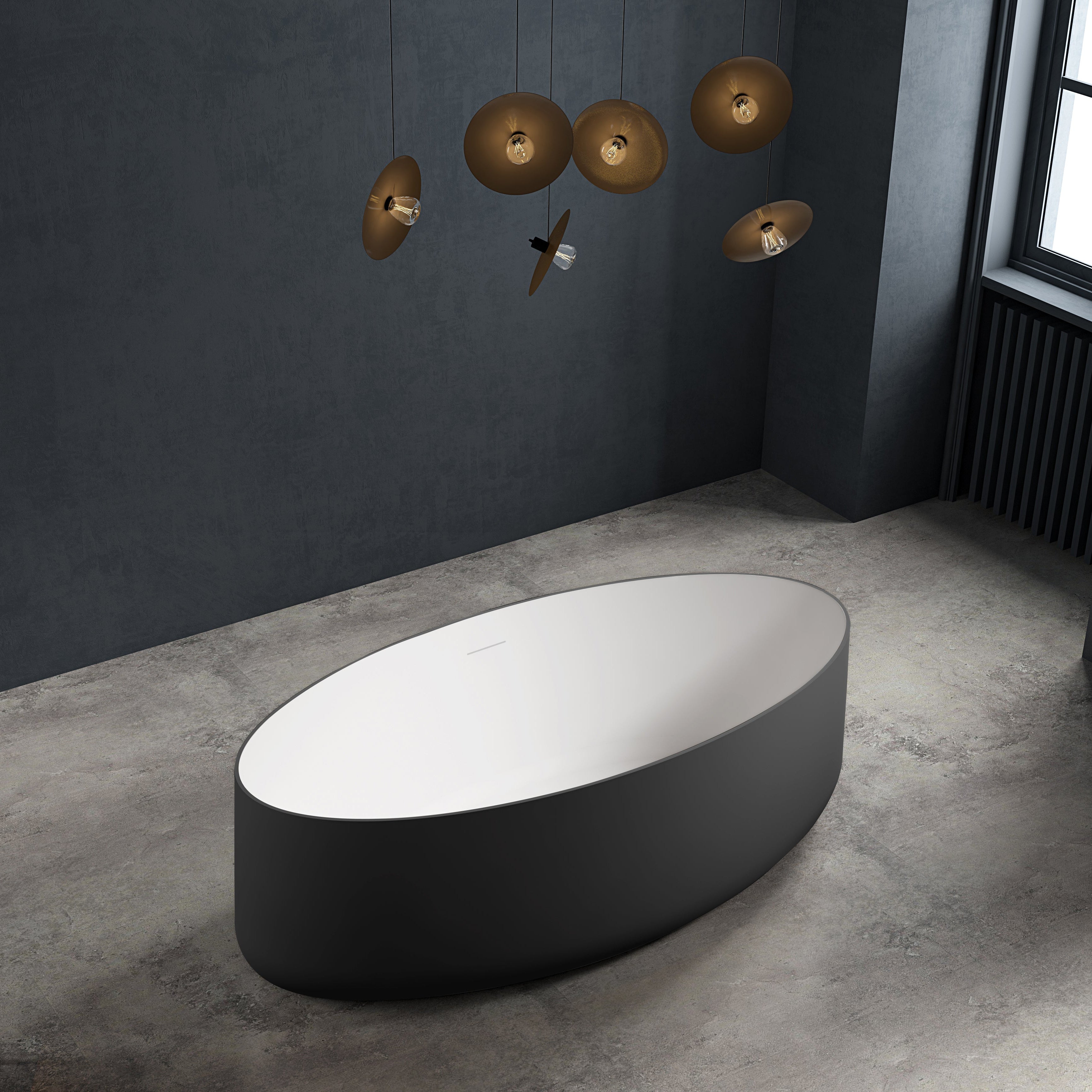 MonBlari Acrylic Freestanding Bathtub TW-7693-GW-SideTop