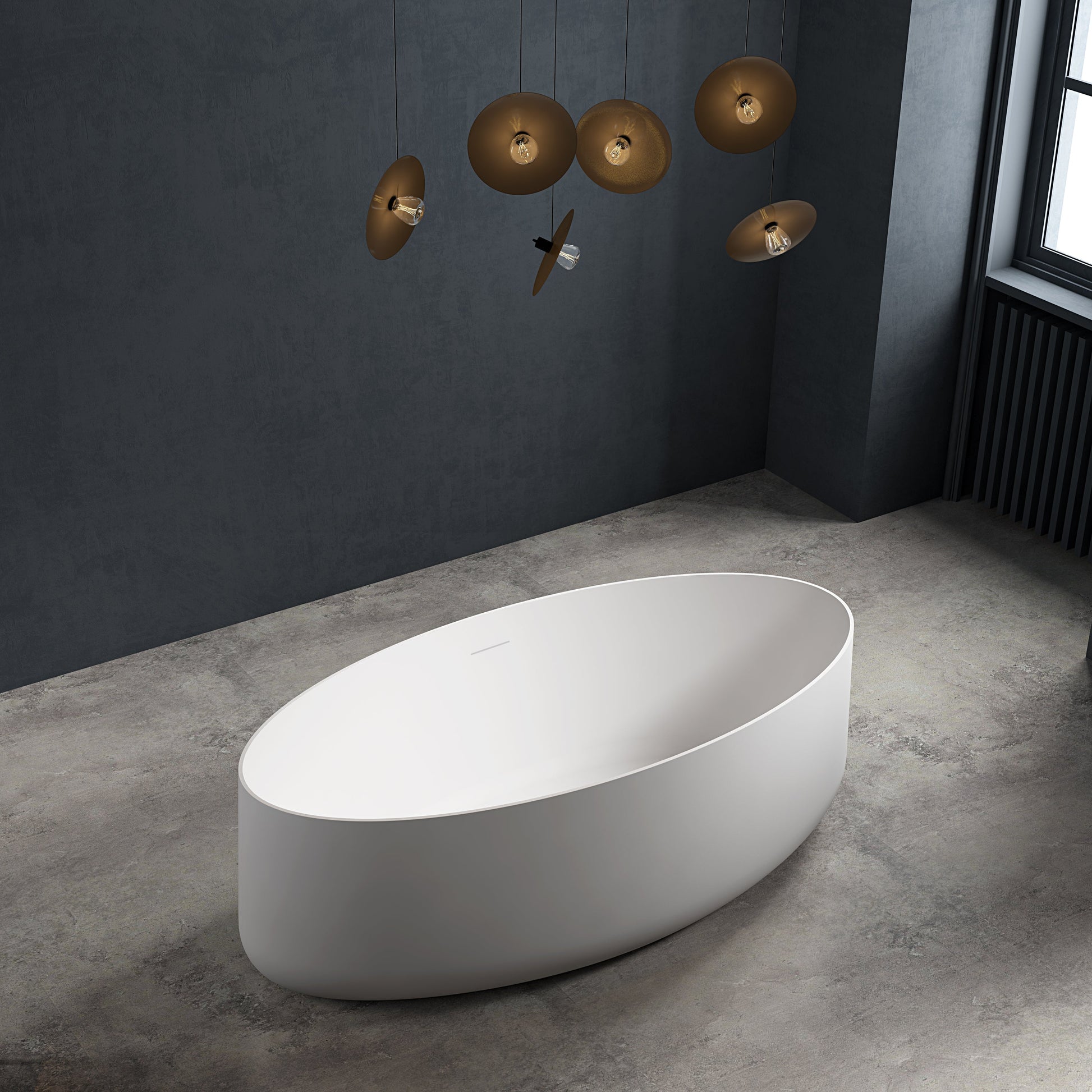 MonBlari Acrylic Freestanding Bathtub TW-7693-GW-SideTop