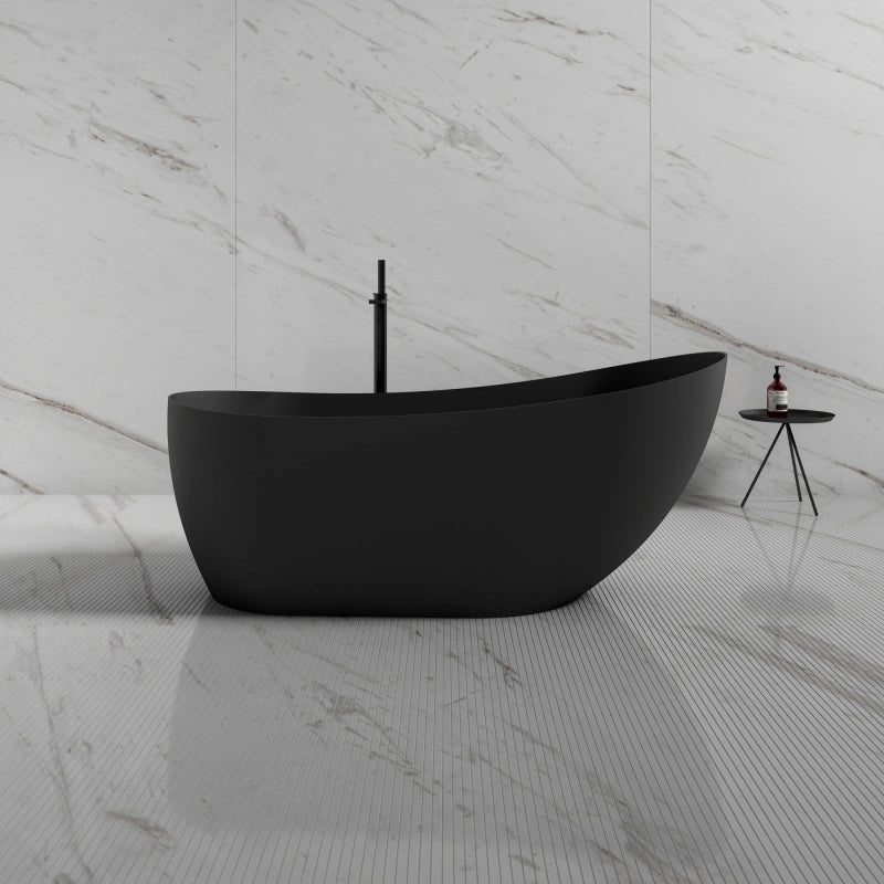 59-67 Inch MonBlari Acrylic Single Slipper Soaking Bath