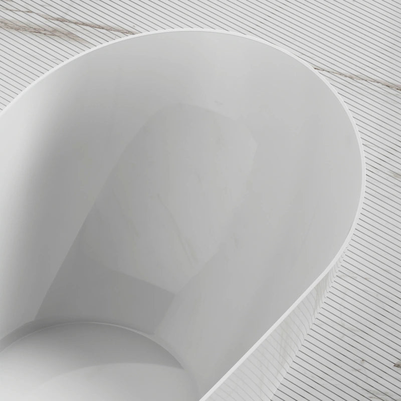 59-67 Inch MonBlari Acrylic Single Slipper Soaking Bath