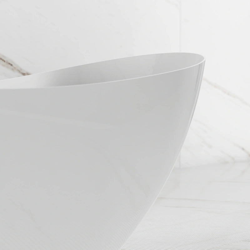 59-67 Inch MonBlari Acrylic Single Slipper Soaking Bath