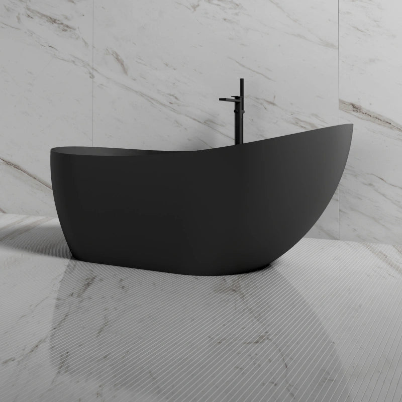 59-67 Inch MonBlari Acrylic Single Slipper Soaking Bath