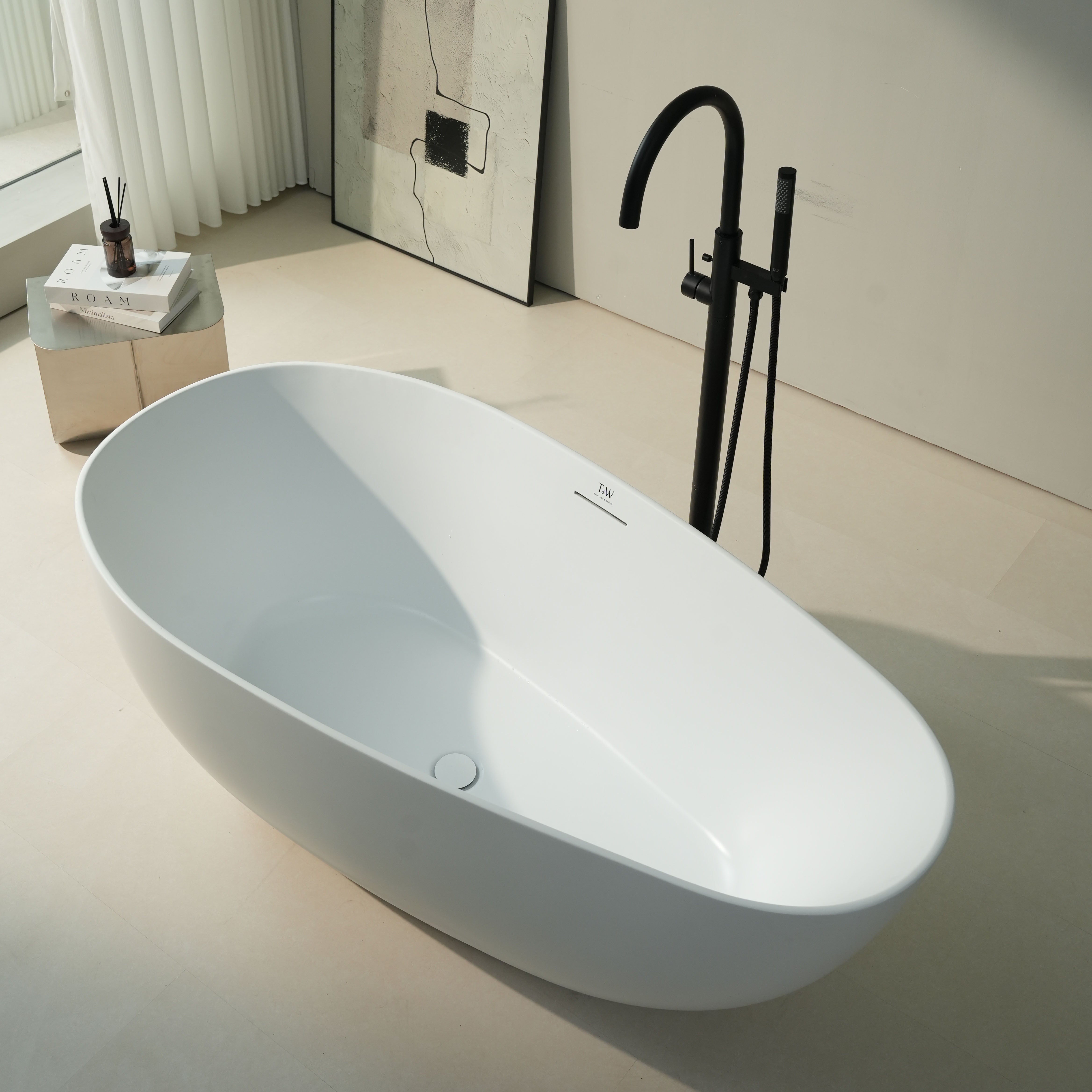 MonBlari Acrylic Freestanding Bathtub TW-7758-GW-TopView