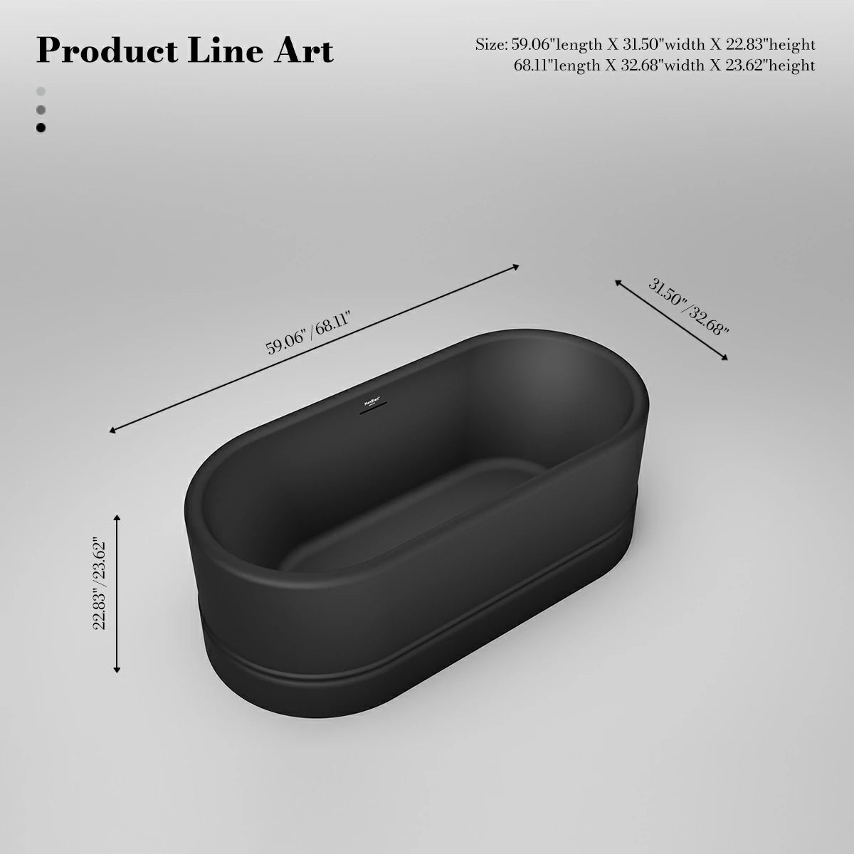 Monblari Summary Acrylic Bathtub White Bathtub