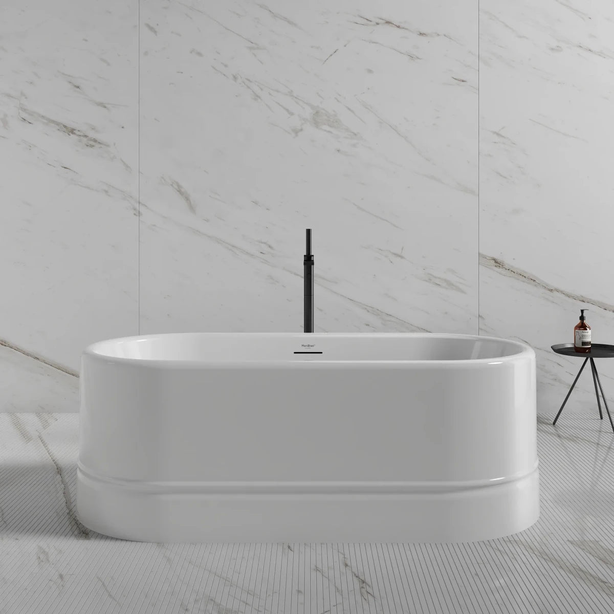 Monblari Summary Acrylic Bathtub White Bathtub