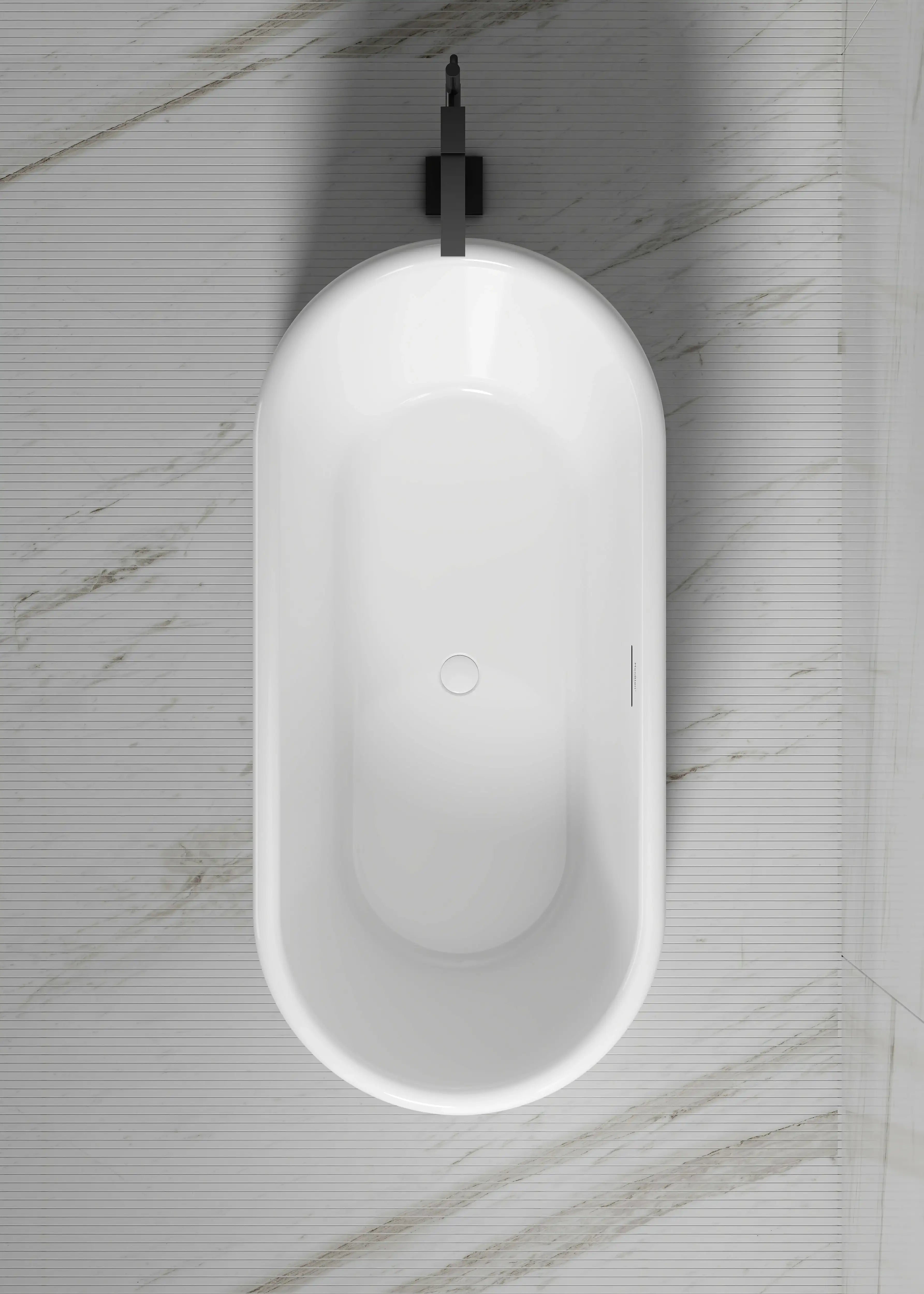 Monblari Summary Acrylic Bathtub White Bathtub