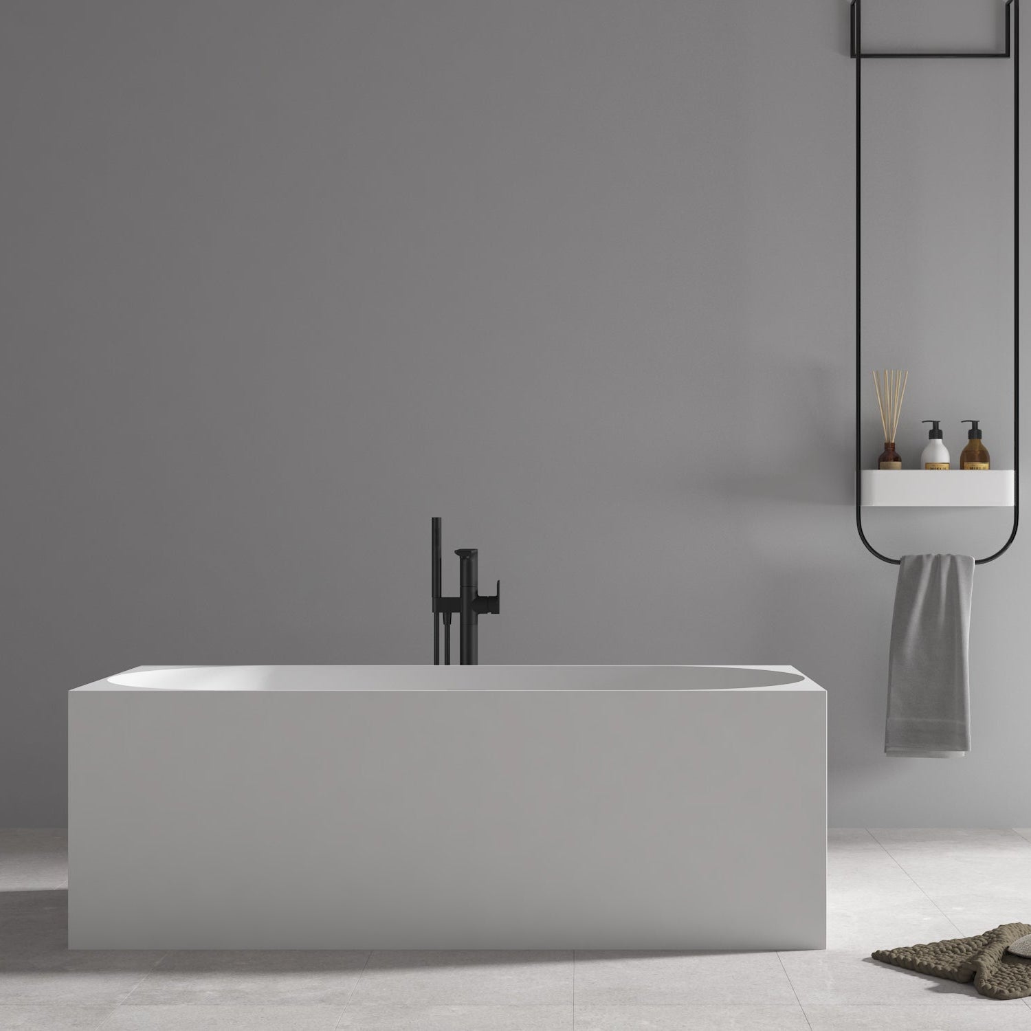 MonBlari Acrylic Freestanding Bathtub TW-7785-GW-FrontView