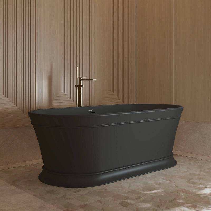 67 Inch MonBlari Modern Acrylic Freestanding Soaking Tub