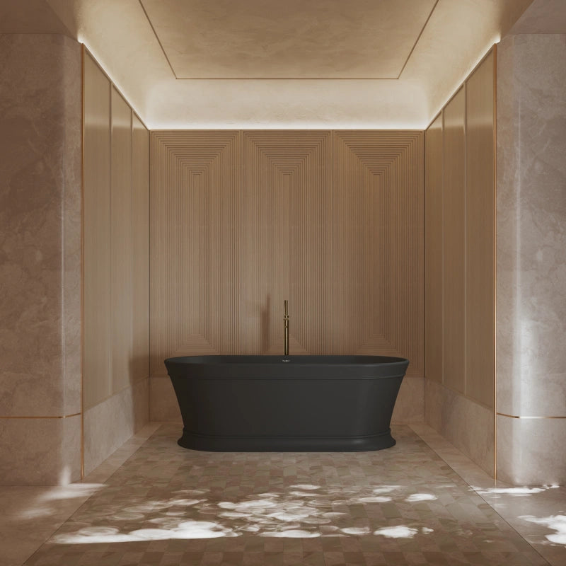 67 Inch MonBlari Modern Acrylic Freestanding Soaking Tub