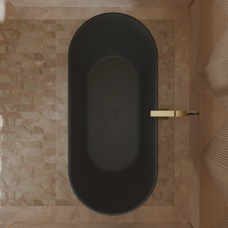 67 Inch MonBlari Modern Acrylic Freestanding Soaking Tub