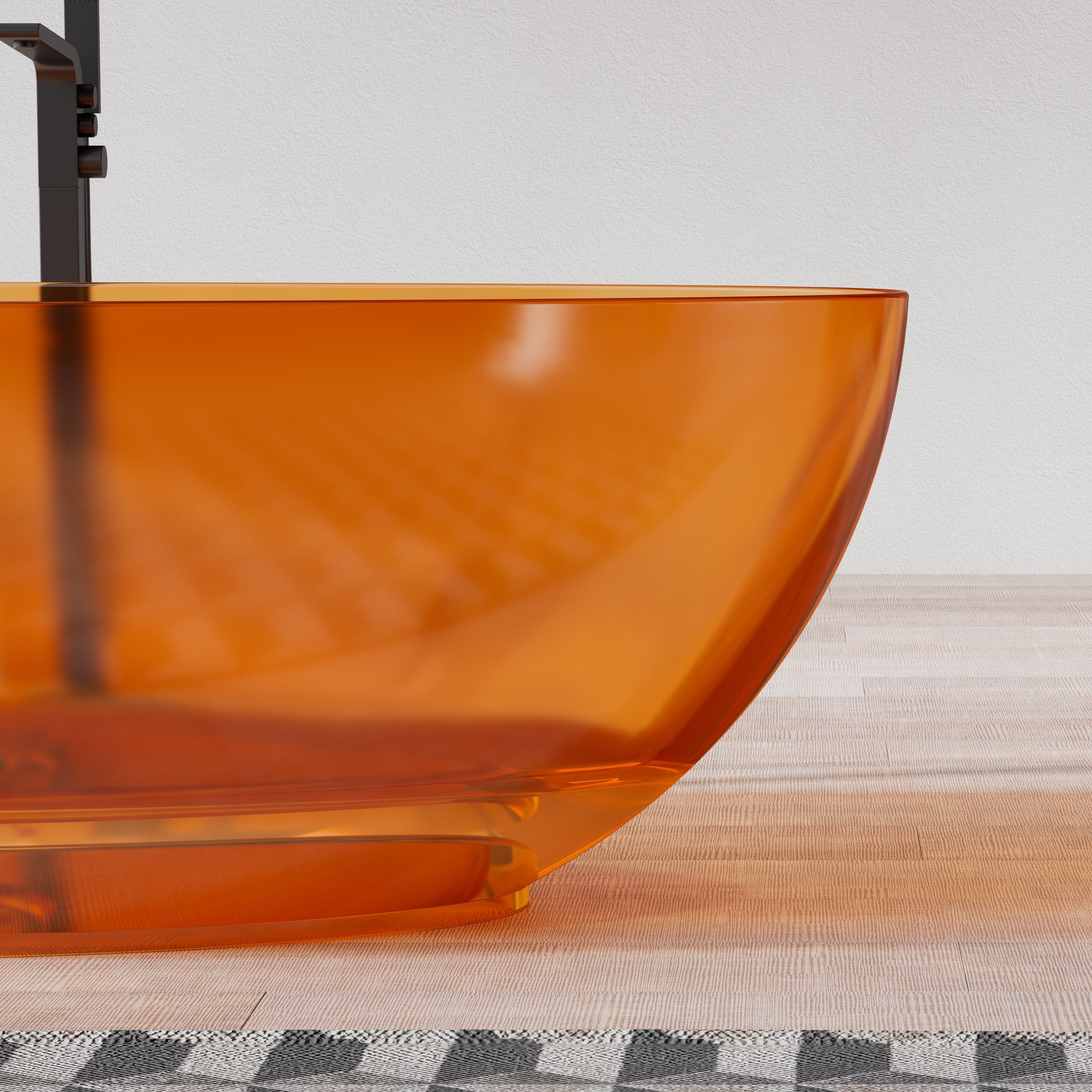 MonBlari Resin Freestanding Bathtub TW-8001T-TO-FrontCloseUp