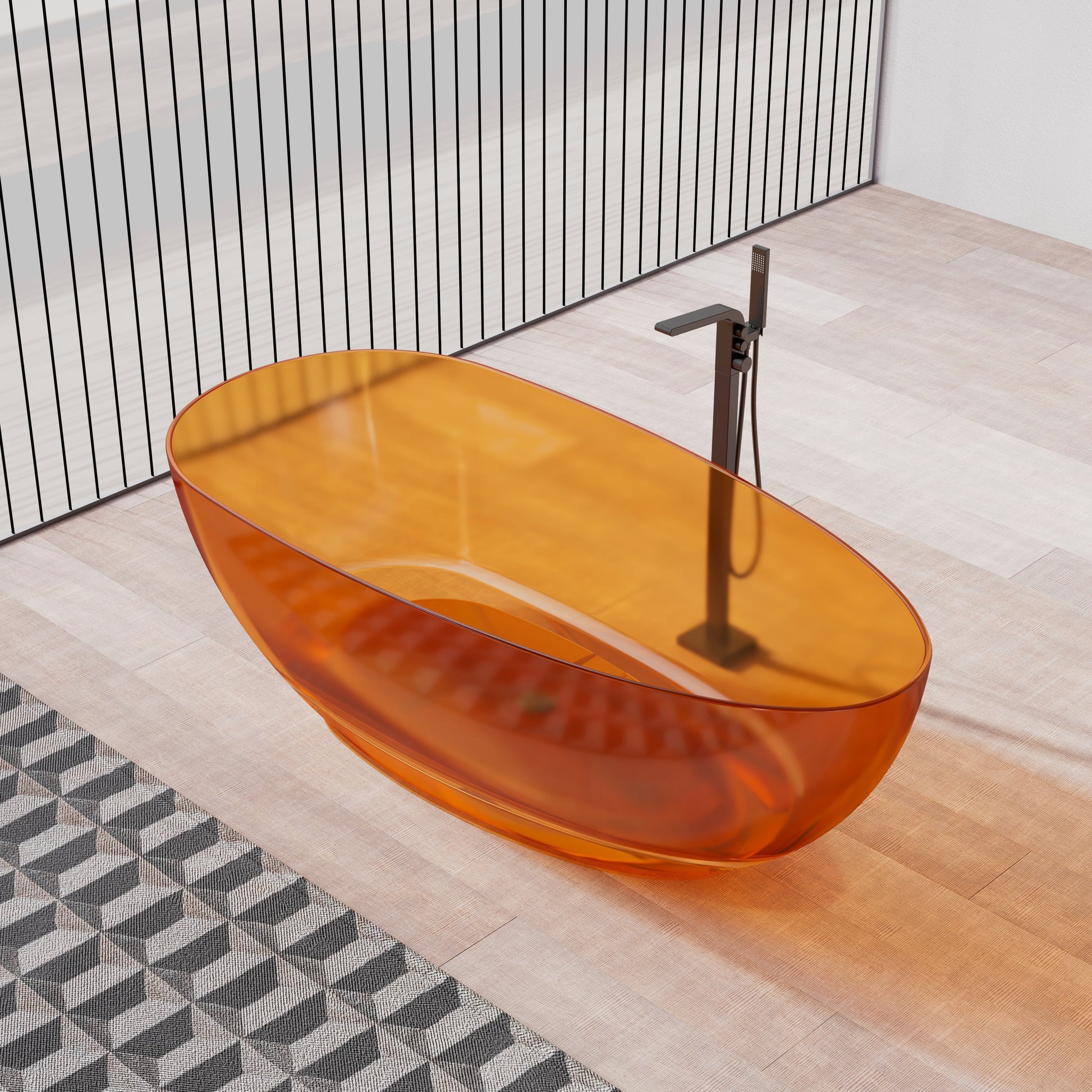 MonBlari Resin Freestanding Bathtub TW-8001T-TO-SideTop