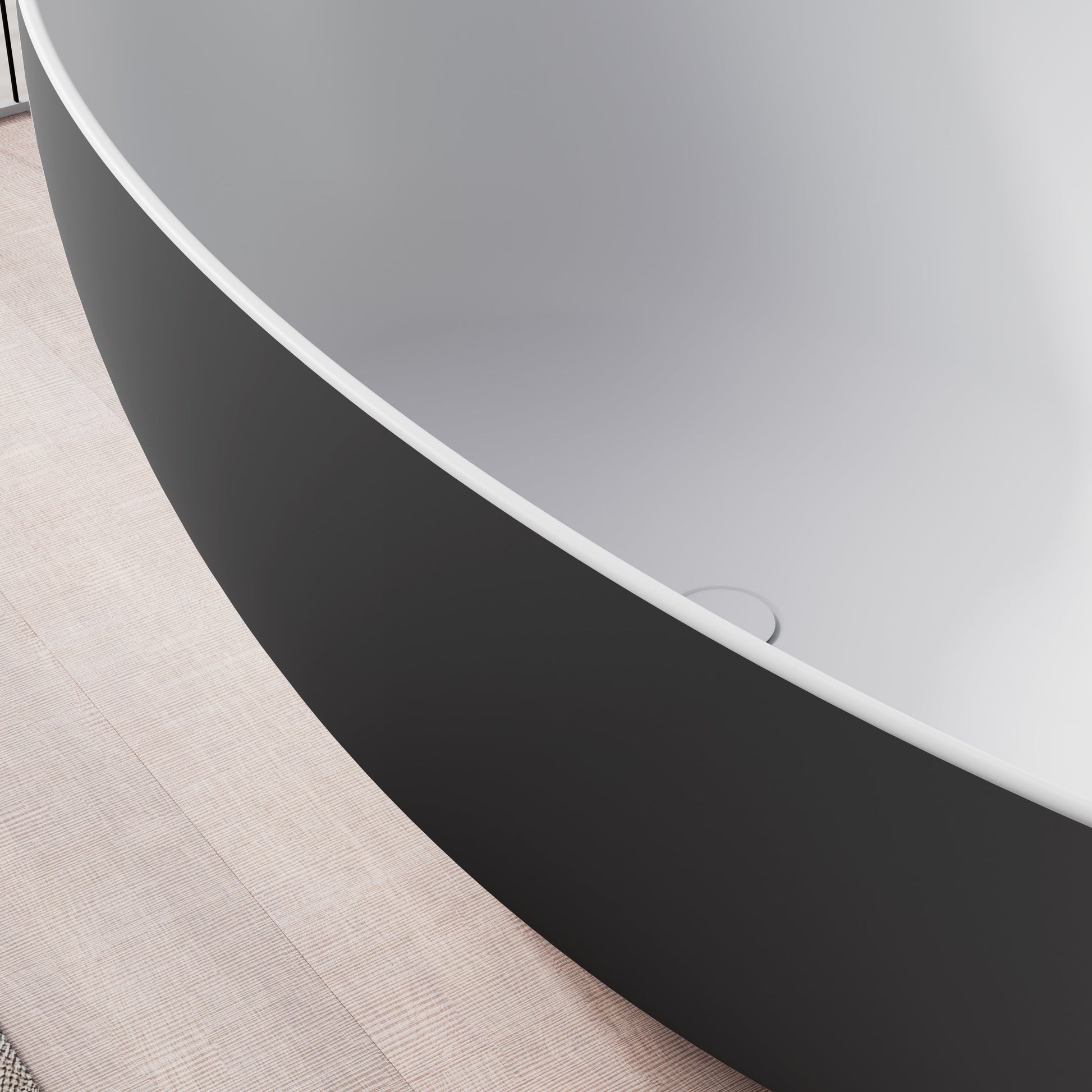 MonBlari Solid Surface Freestanding Bathtub TW-8003-MW-CloseUp