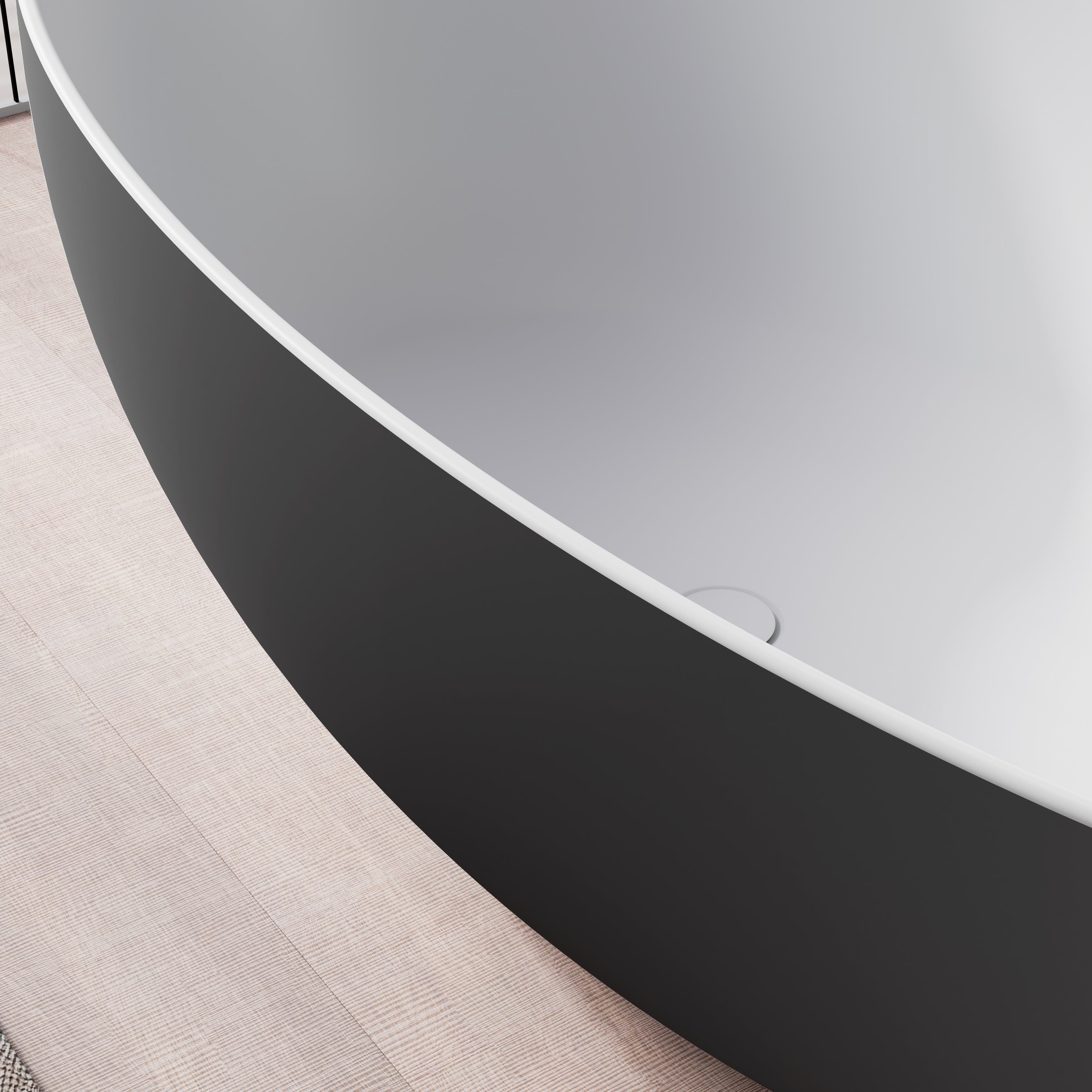 MonBlari Solid Surface Freestanding Bathtub TW-8003-MW-CloseUp