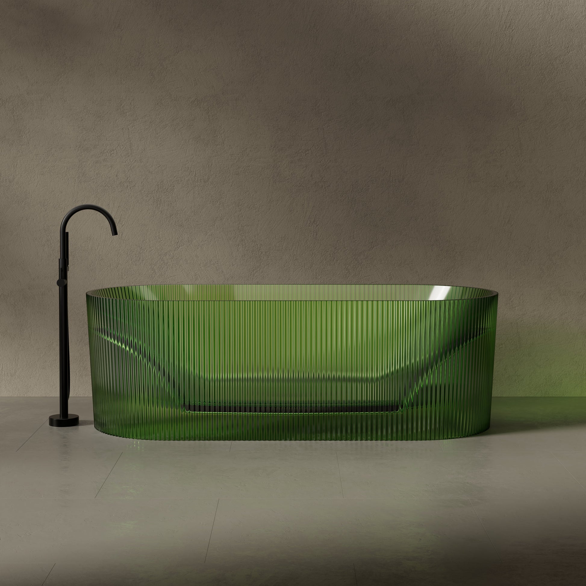 66.9 Inch MonBlari Resin Freestanding Bathtub TW-8301T-FrontView