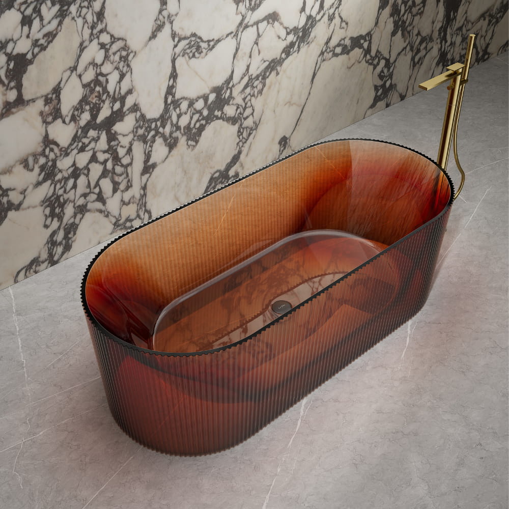 66.9 Inch MonBlari MIRAGE Resin Freestanding Bathtub