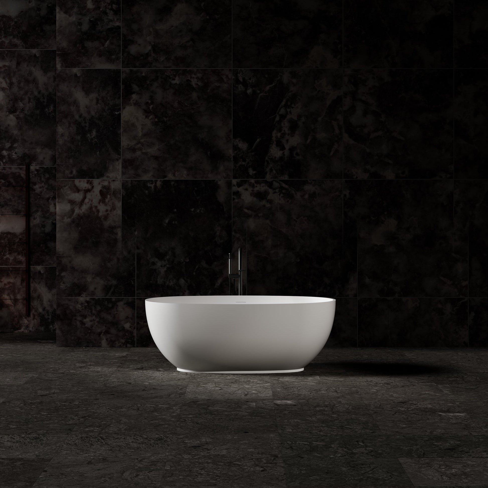 71 Inch MonBlari Solid Surface Freestanding Bathtub TW-8607-MW TW8607MW-FrontView