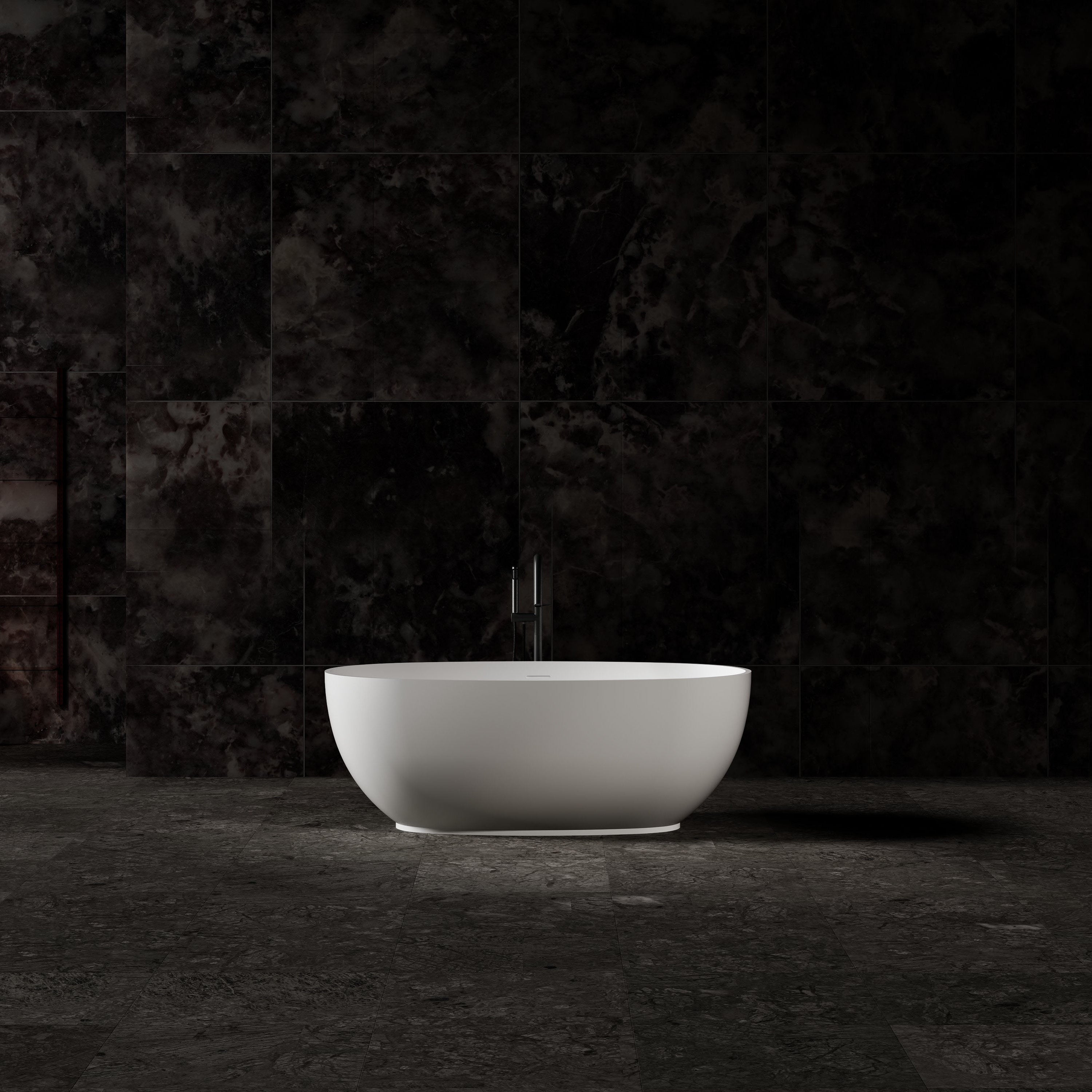 71 Inch MonBlari Solid Surface Freestanding Bathtub TW-8607-MW TW8607MW-FrontView