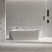 67 Inch MonBlari Solid Surface Freestanding Bathtub TW-8609-MW TW8609MW-FrontView