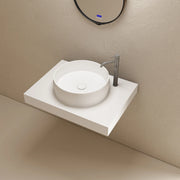 18 Inch MonBlari Modern Round Solid Surface Vessel Sink