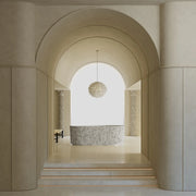 67 Inch MonBlari Solid Surface Freestanding Bathtub Silver Leaf Finish Soaking Tub Fluted