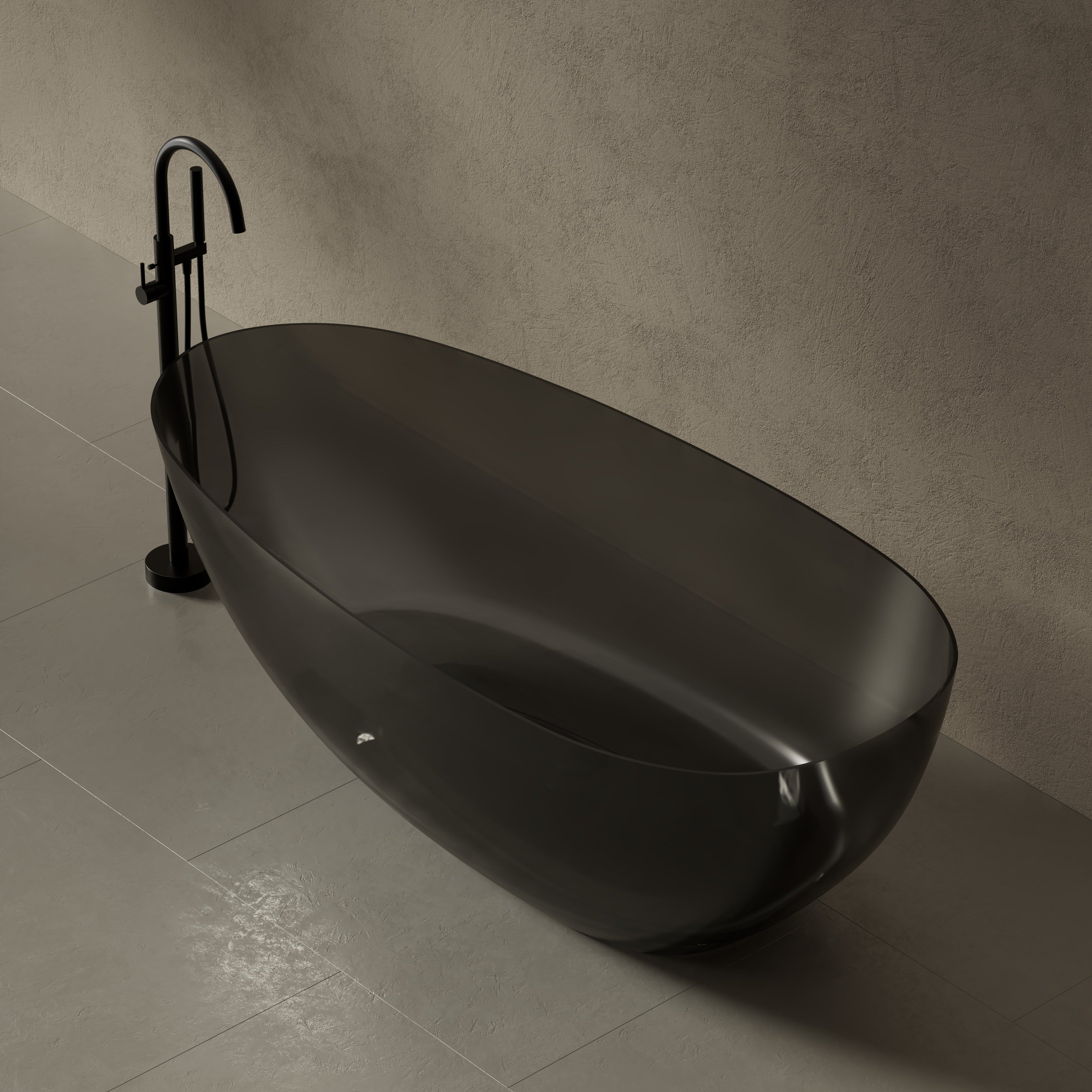 59.1 Inch MonBlari Resin Freestanding Bathtub XA-8866T-SideTop