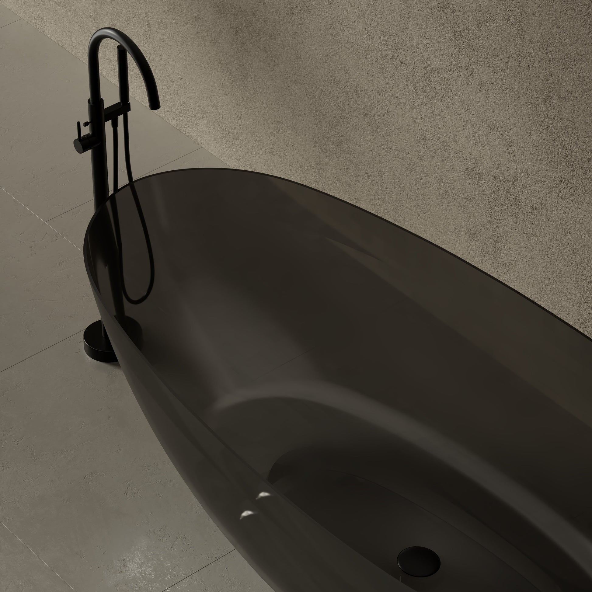 59.1 Inch MonBlari Resin Freestanding Bathtub XA-8866T-TopCloseUp