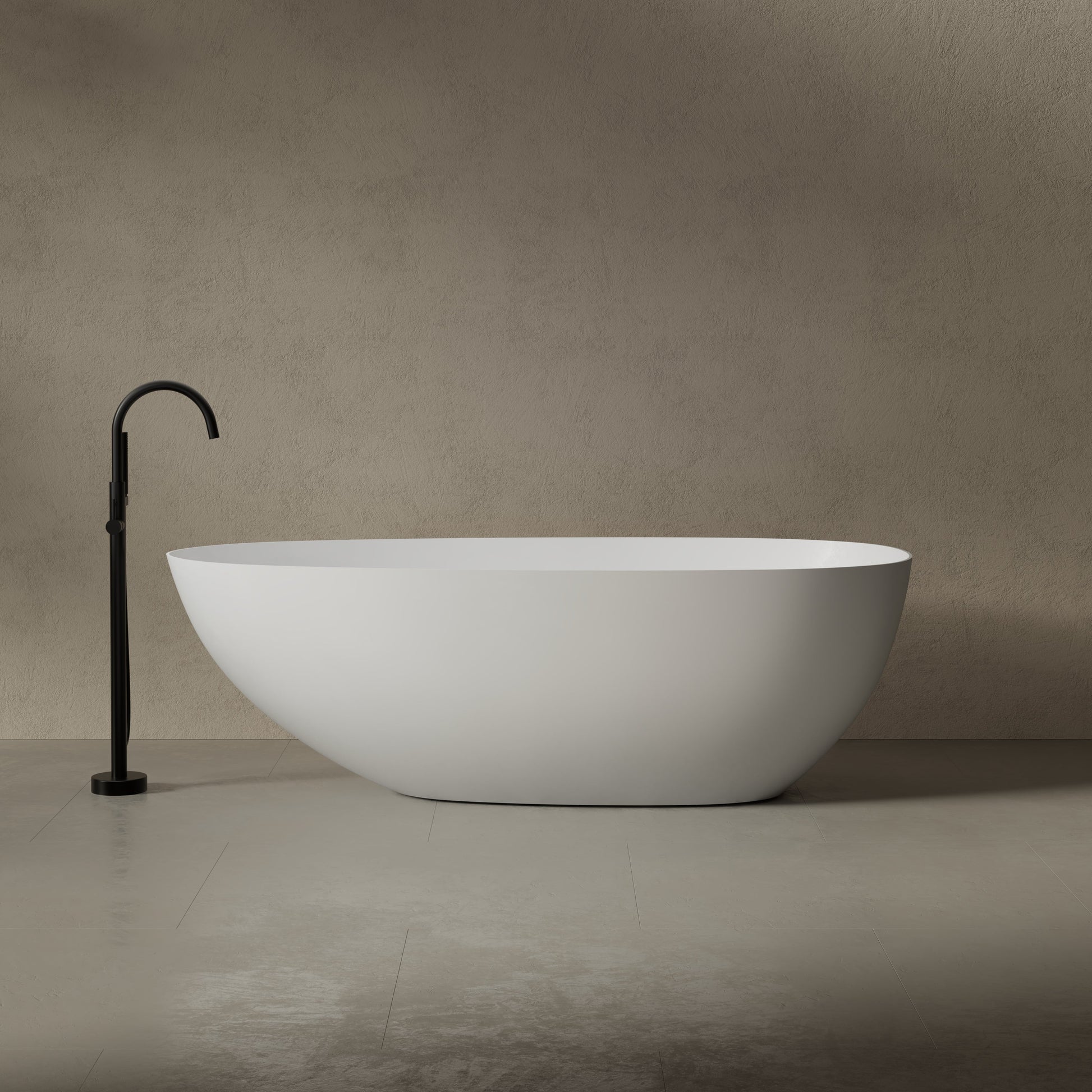 55.1 Inch MonBlari Solid Surface Freestanding Bathtub XA-8866-FrontView
