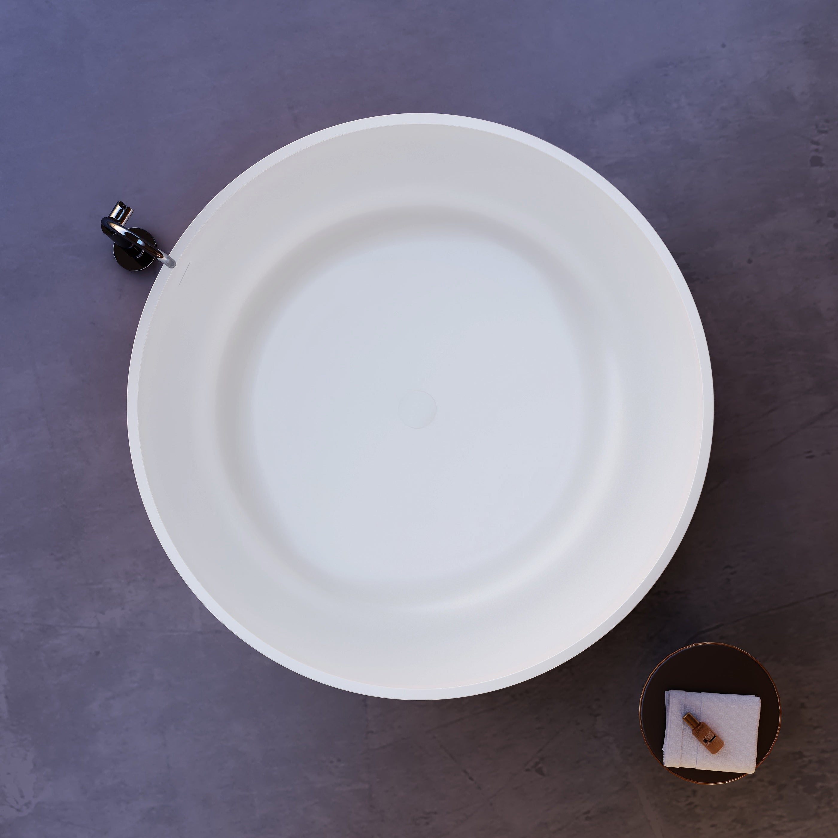 51 Inch MonBlari Solid Surface Freestanding Bathtub XA-8879-MW XA8879MW-TopView