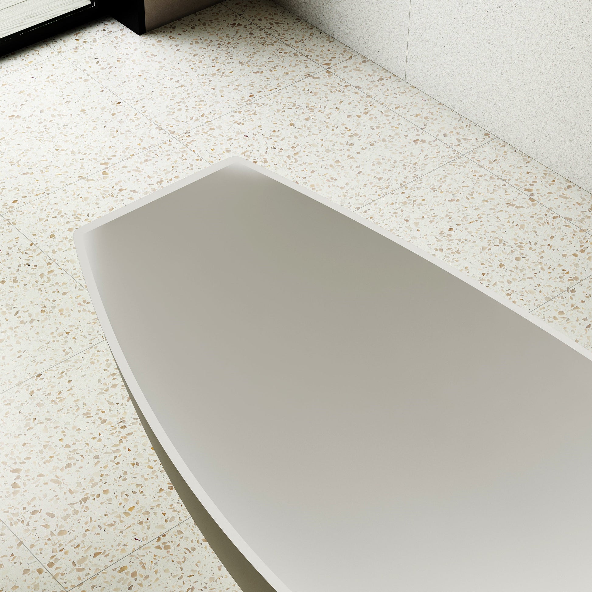 71 Inch MonBlari Solid Surface Freestanding Bathtub TW-8991-MW TW8991MW-TopCloseUp