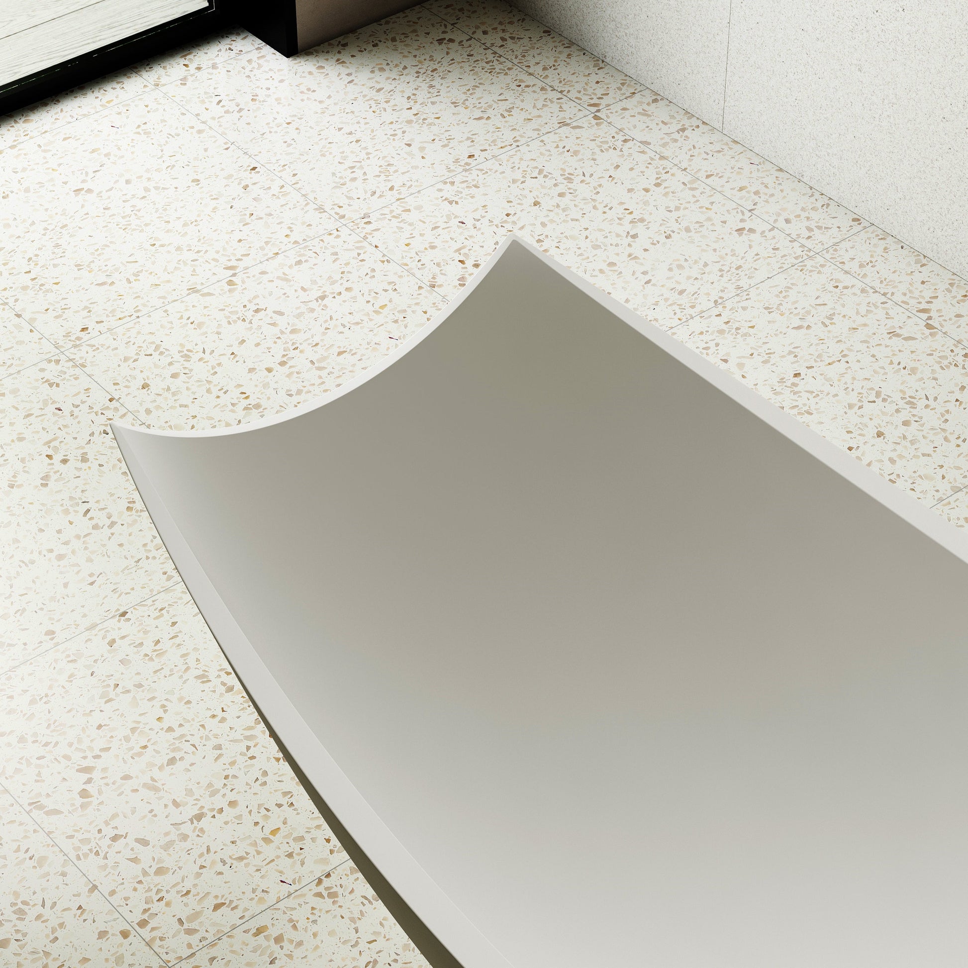 71 Inch MonBlari Solid Surface Freestanding Bathtub TW-8992-MW TW8992MW-TopCloseUp