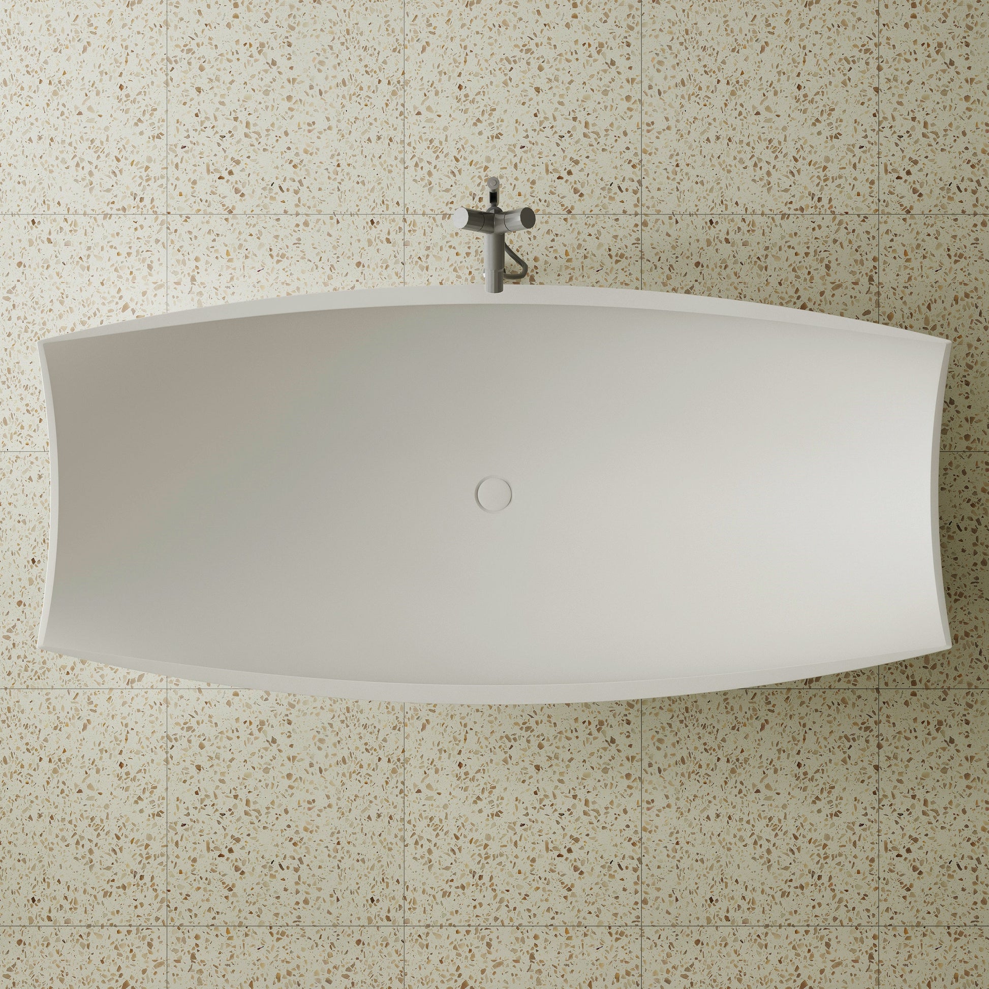 71 Inch MonBlari Solid Surface Freestanding Bathtub TW-8992-MW TW8992MW-TopView