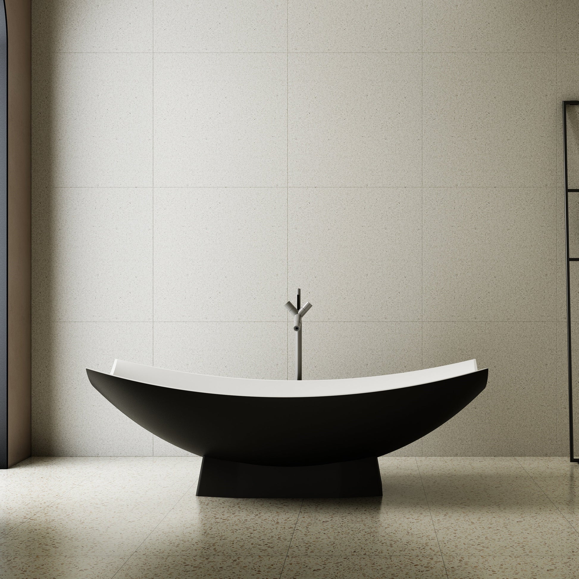 71 Inch MonBlari Solid Surface Freestanding Bathtub TW-8992-MW TW8992MW-FrontView
