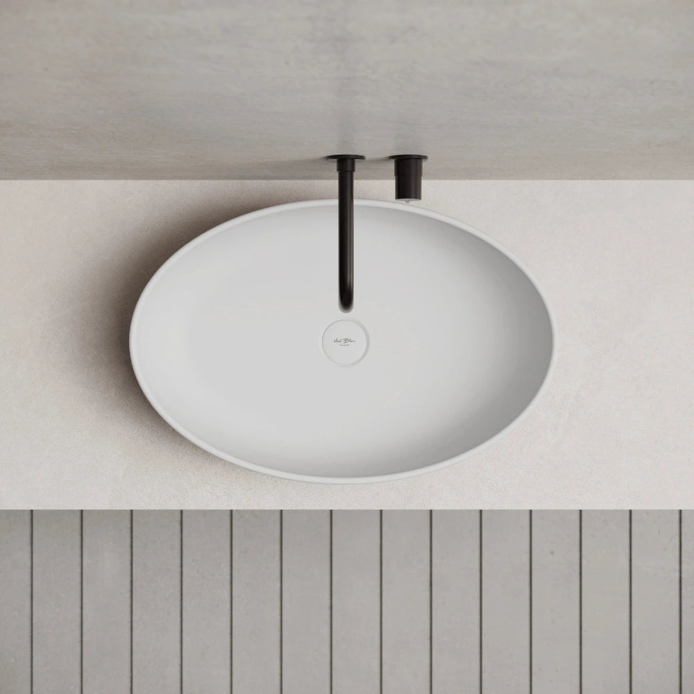 24 Inch MonBlari Solid Surface Vessel Bowl Sink Bathroom Sink
