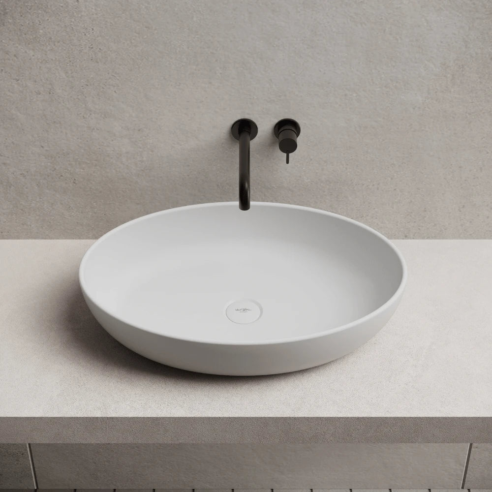 24 Inch MonBlari Solid Surface Vessel Bowl Sink Bathroom Sink