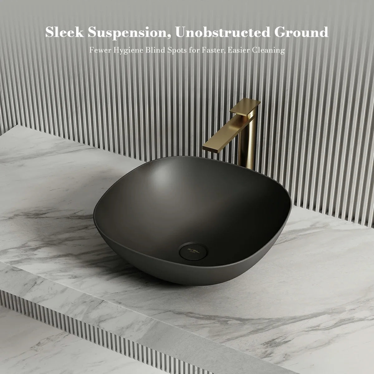 17 Inch MonBlari Round Solid Surface Wash Basin Sink