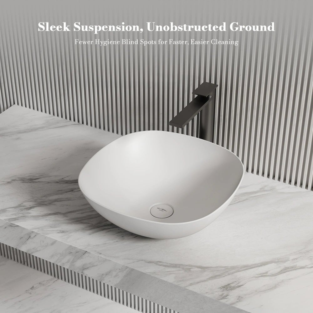 17 Inch MonBlari Round Solid Surface Wash Basin Sink