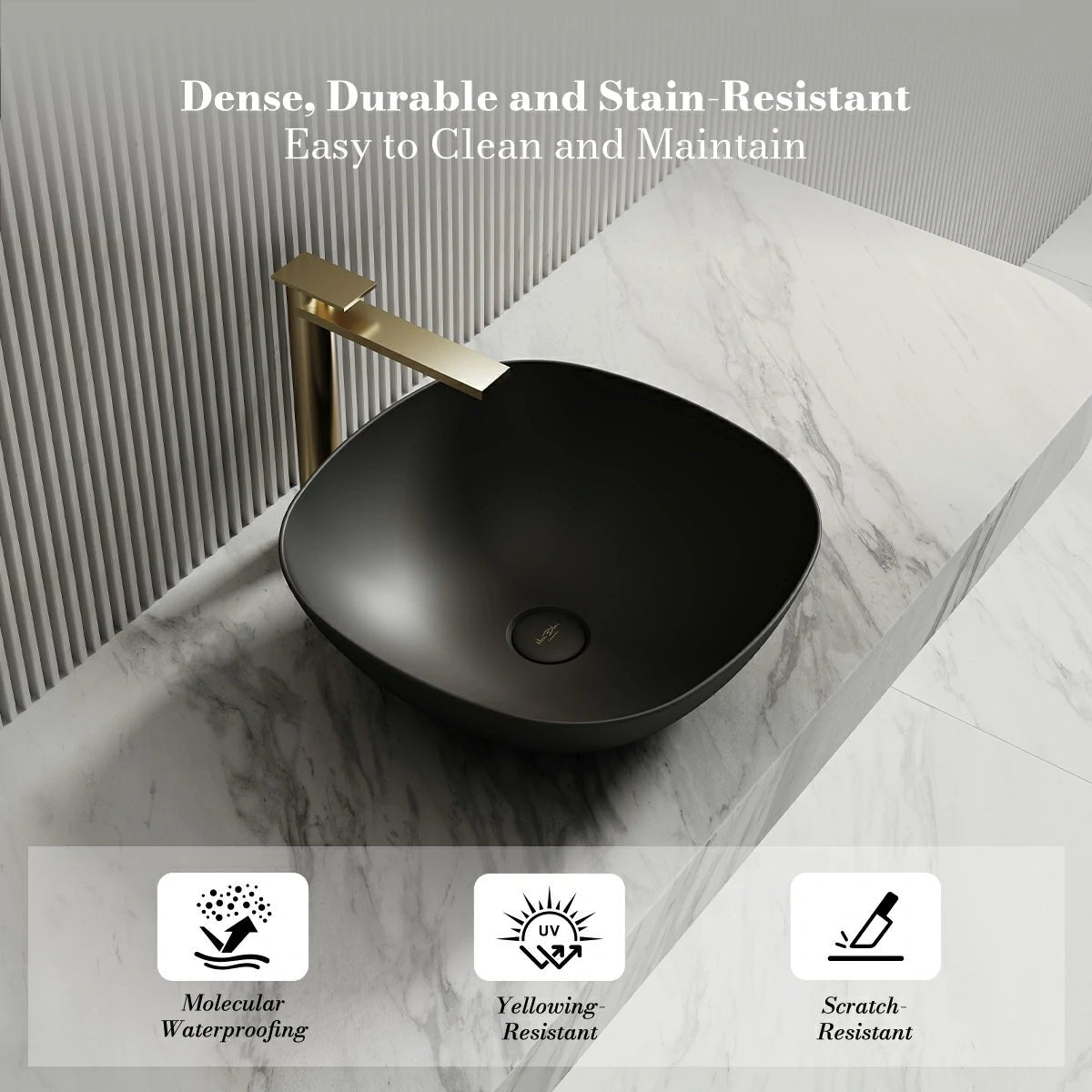 17 Inch MonBlari Round Solid Surface Wash Basin Sink