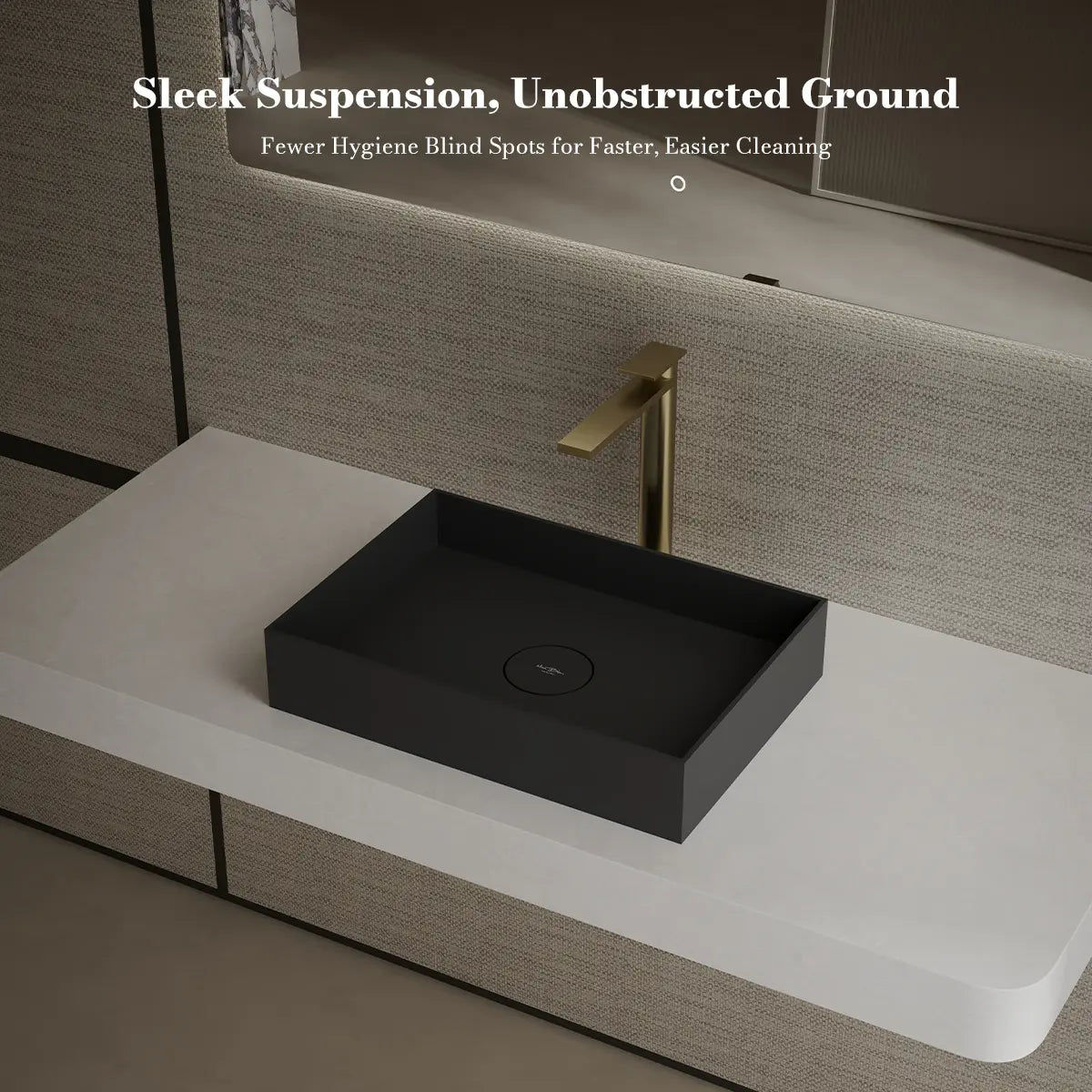 20 Inch MonBlari Solid Surface Vessel Bowl Sink Bathroom Sink
